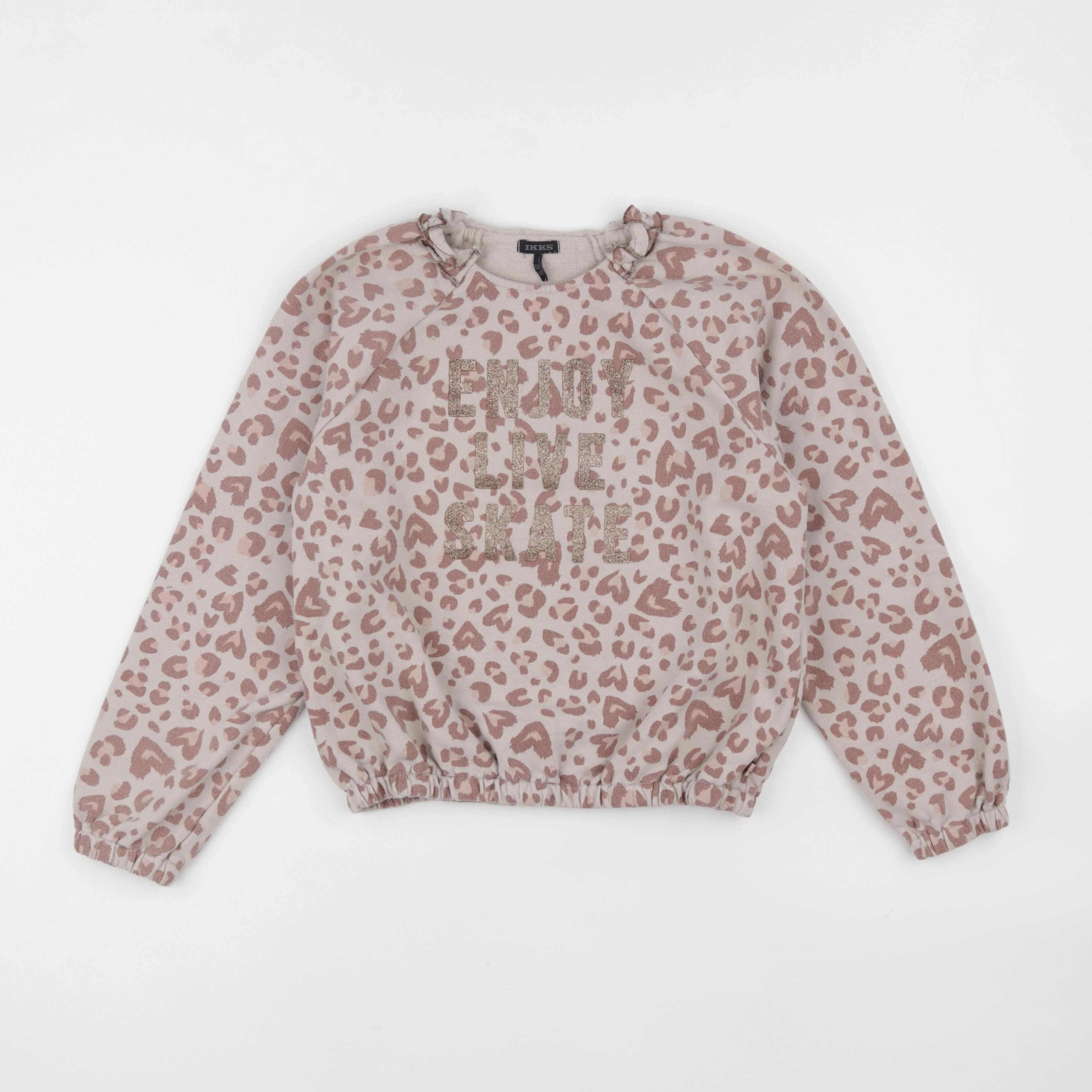 IKKS - sweat rose, beige - 10 ans