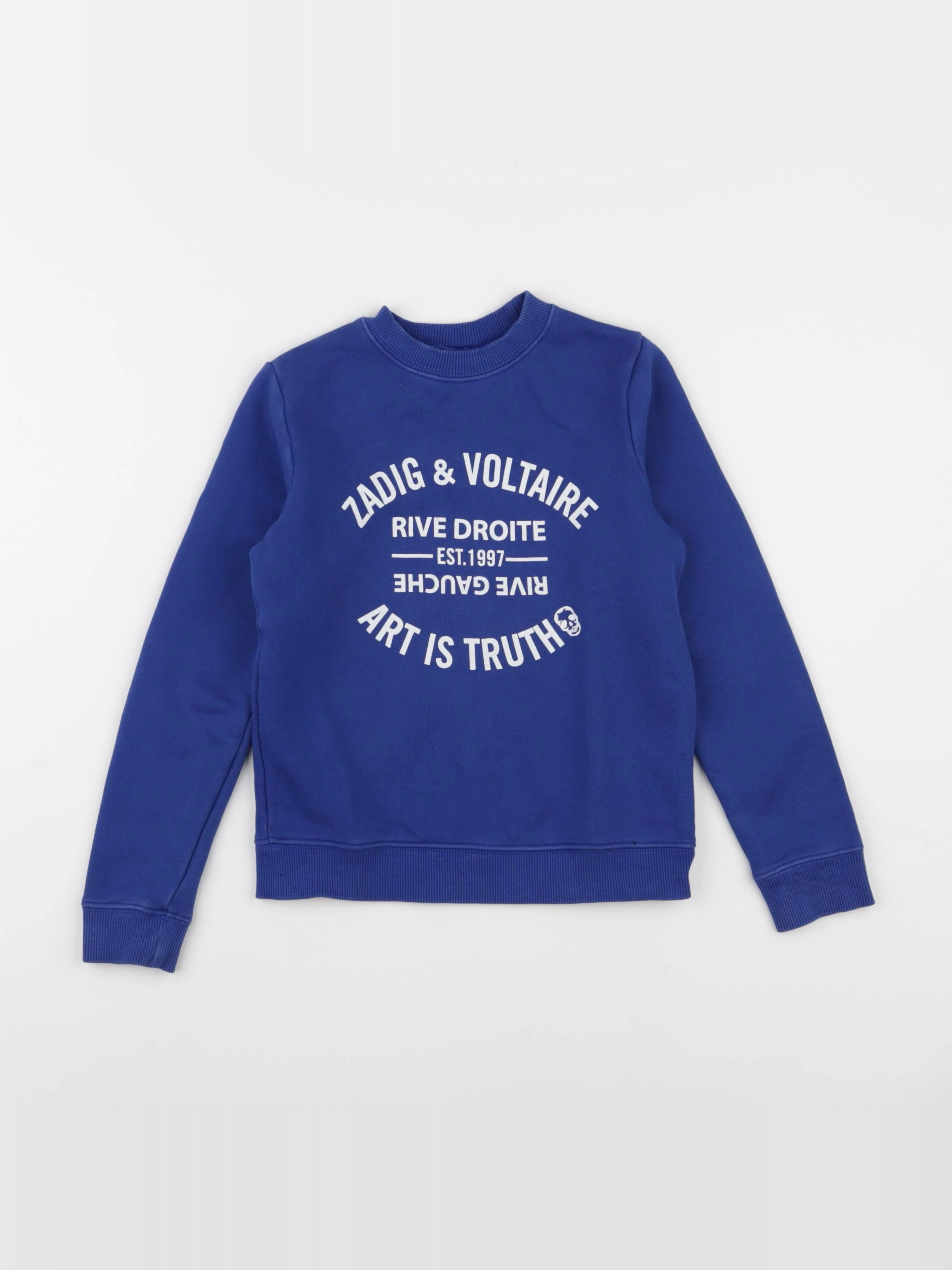 Zadig & Voltaire - sweat bleu - 6 ans