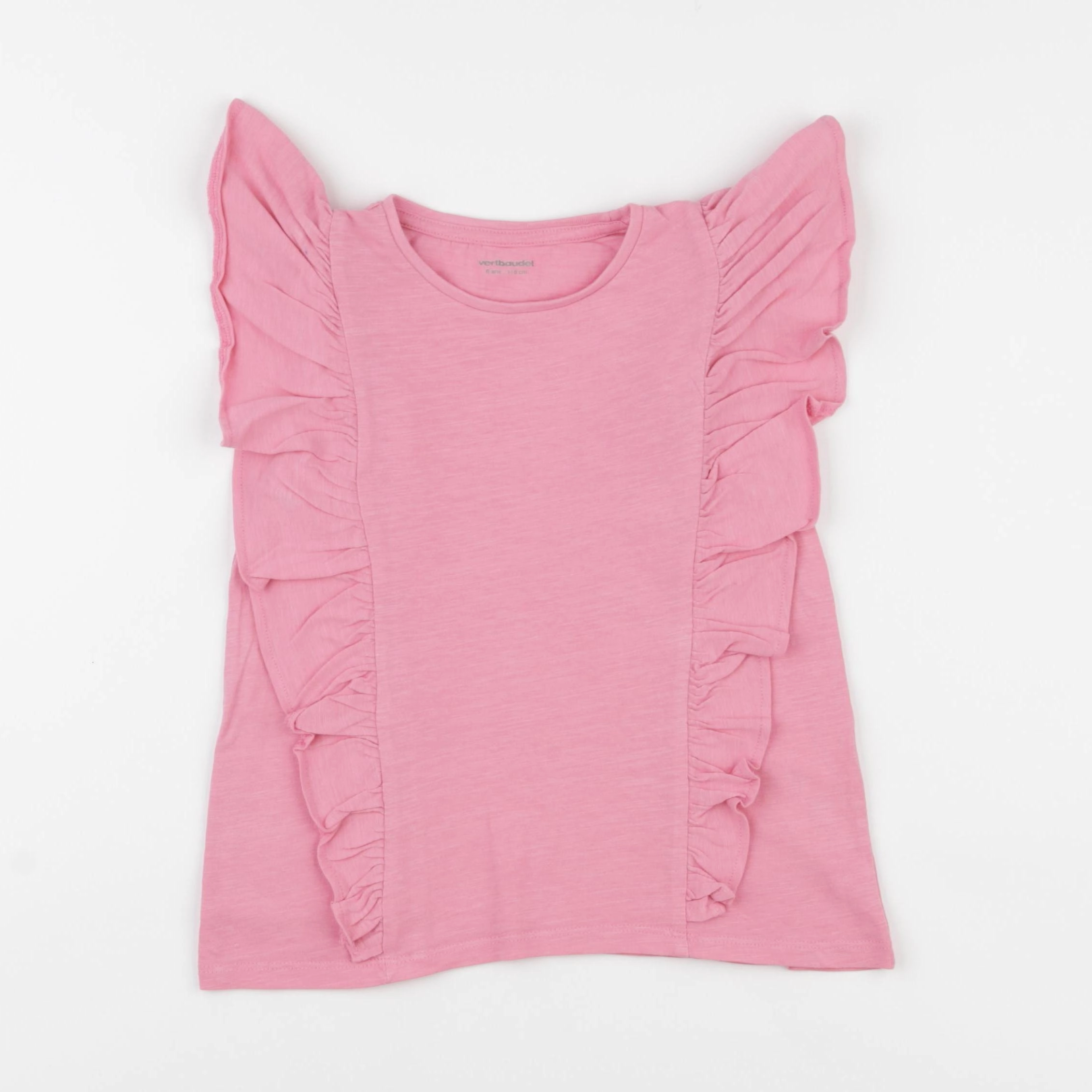 Vertbaudet - tee-shirt rose - 6 ans
