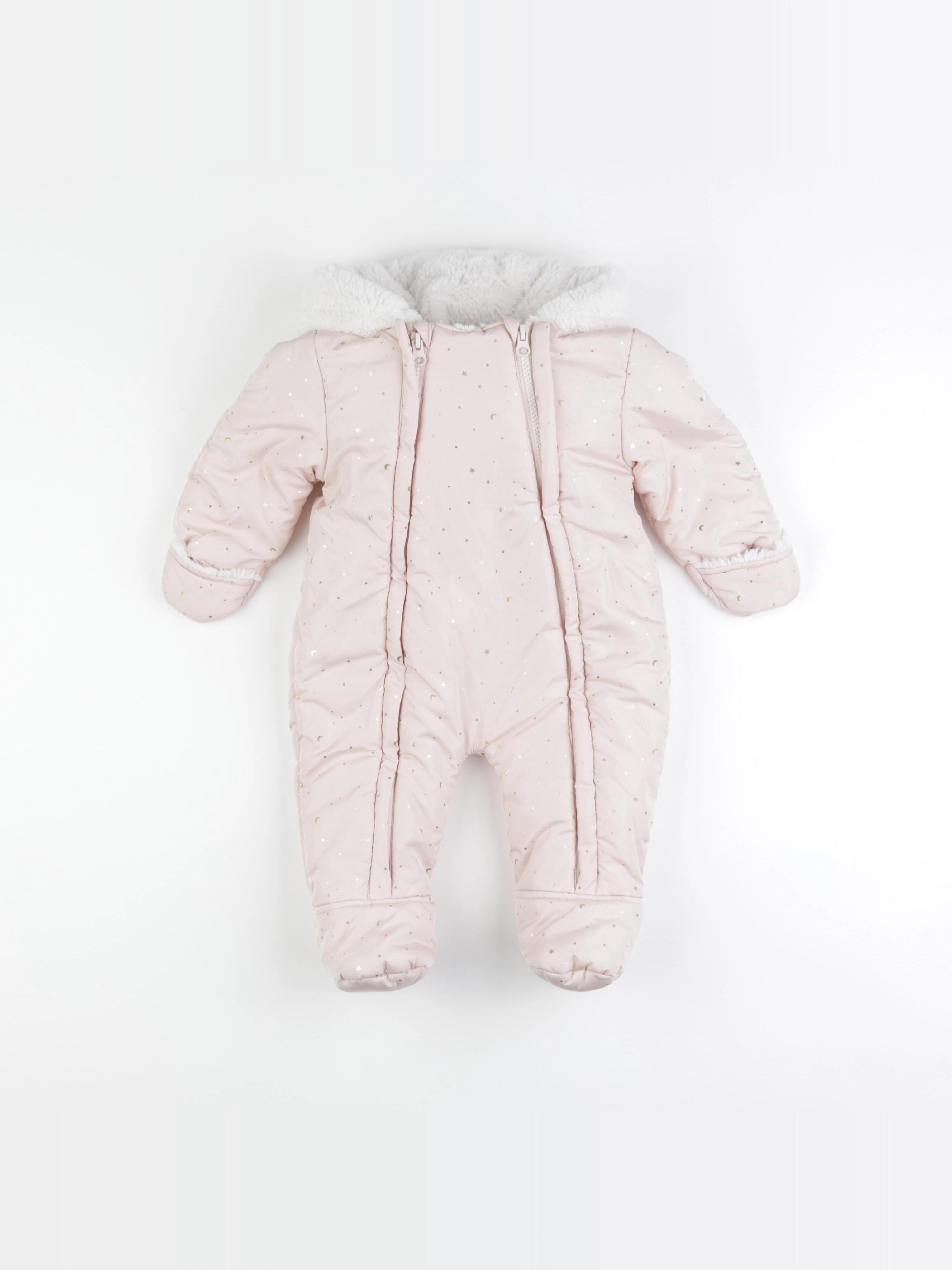 Vertbaudet - combi-pilote rose, or - 9 mois
