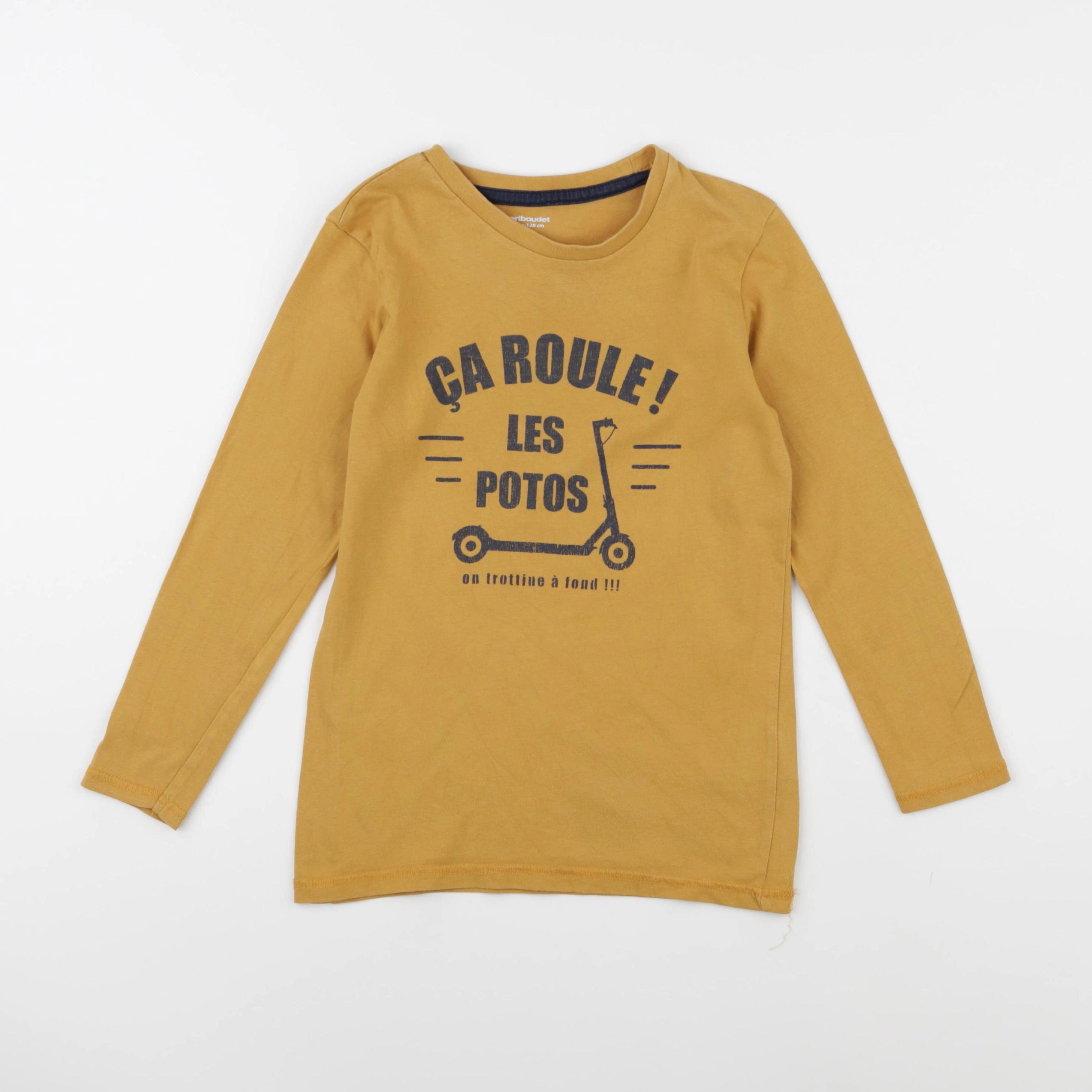 Vertbaudet - tee-shirt jaune - 8 ans
