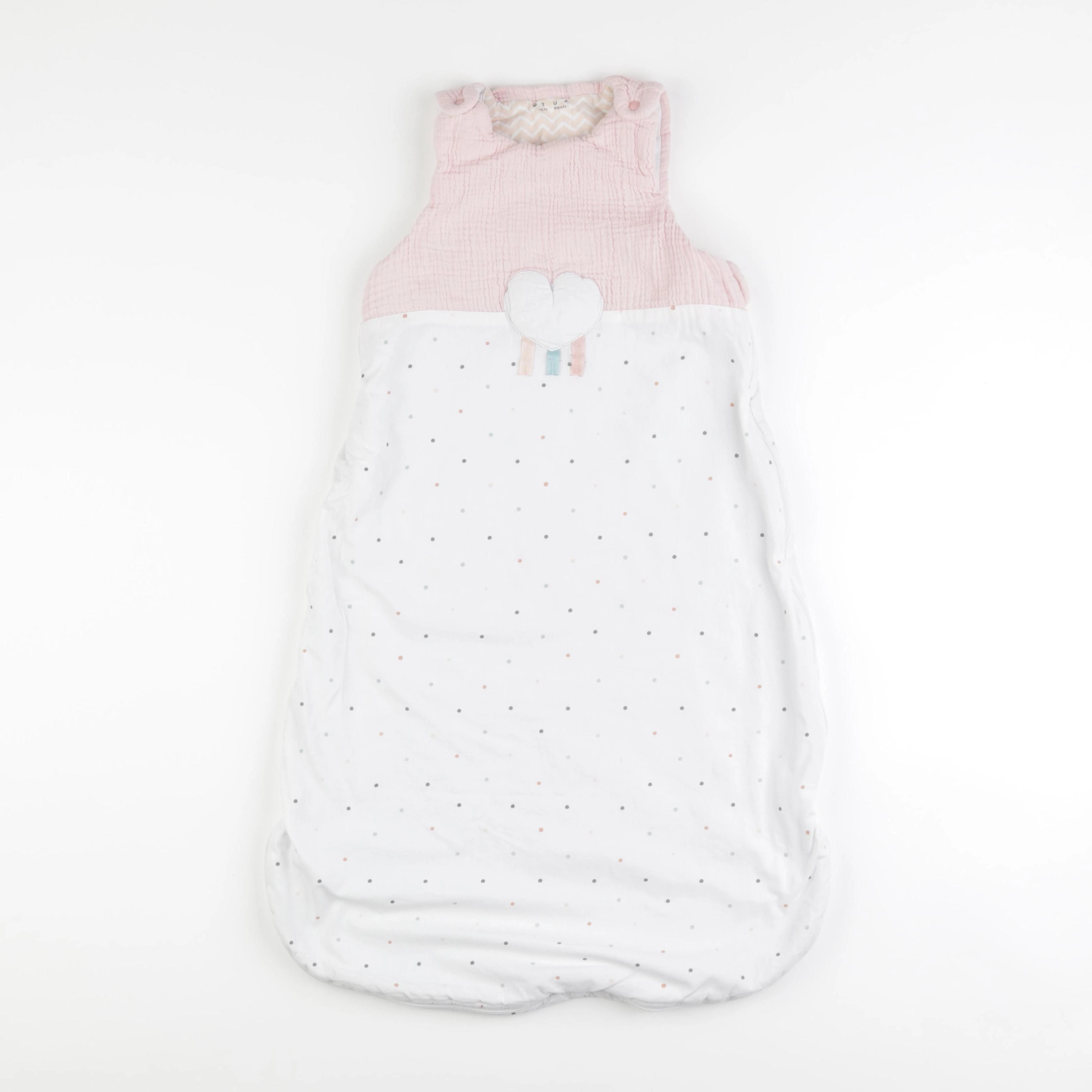 Vertbaudet - gigoteuse TOG 2 blanc, rose - 6/18 mois
