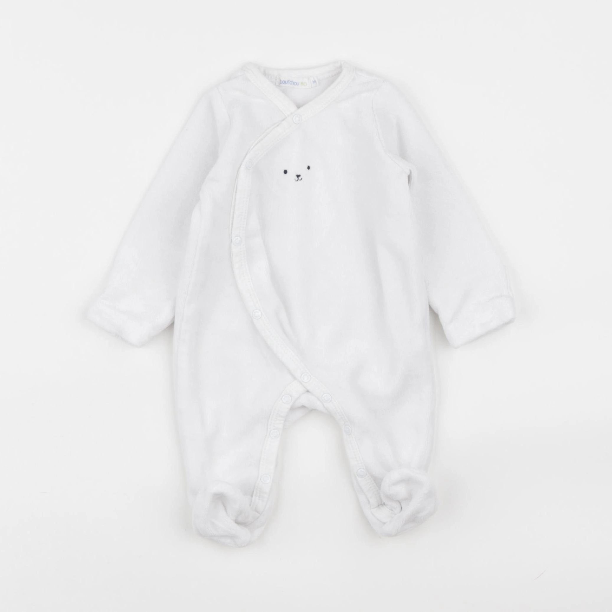Boutchou - pyjama velours blanc - 1 mois