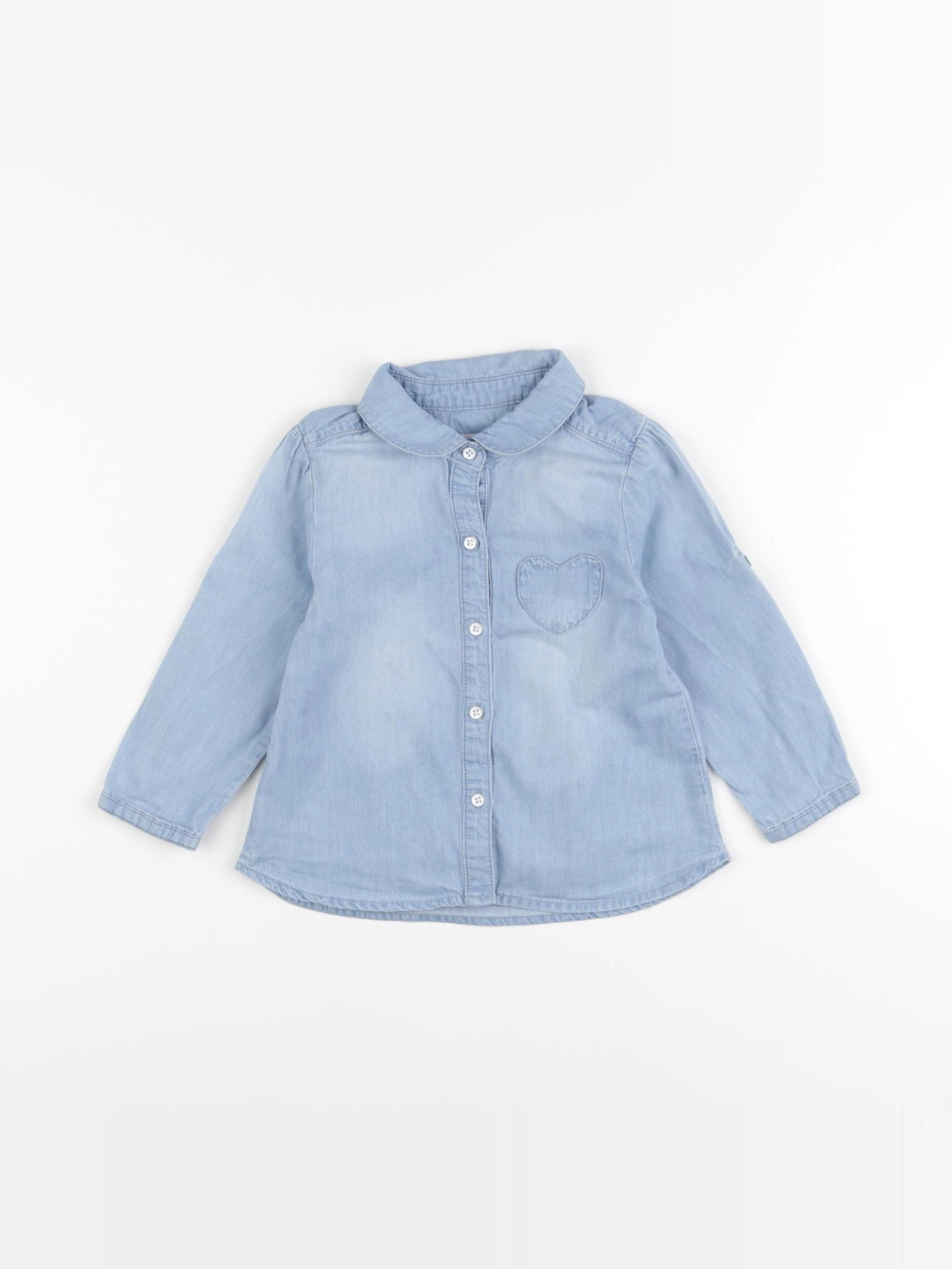 Vertbaudet - chemise bleu - 18 mois
