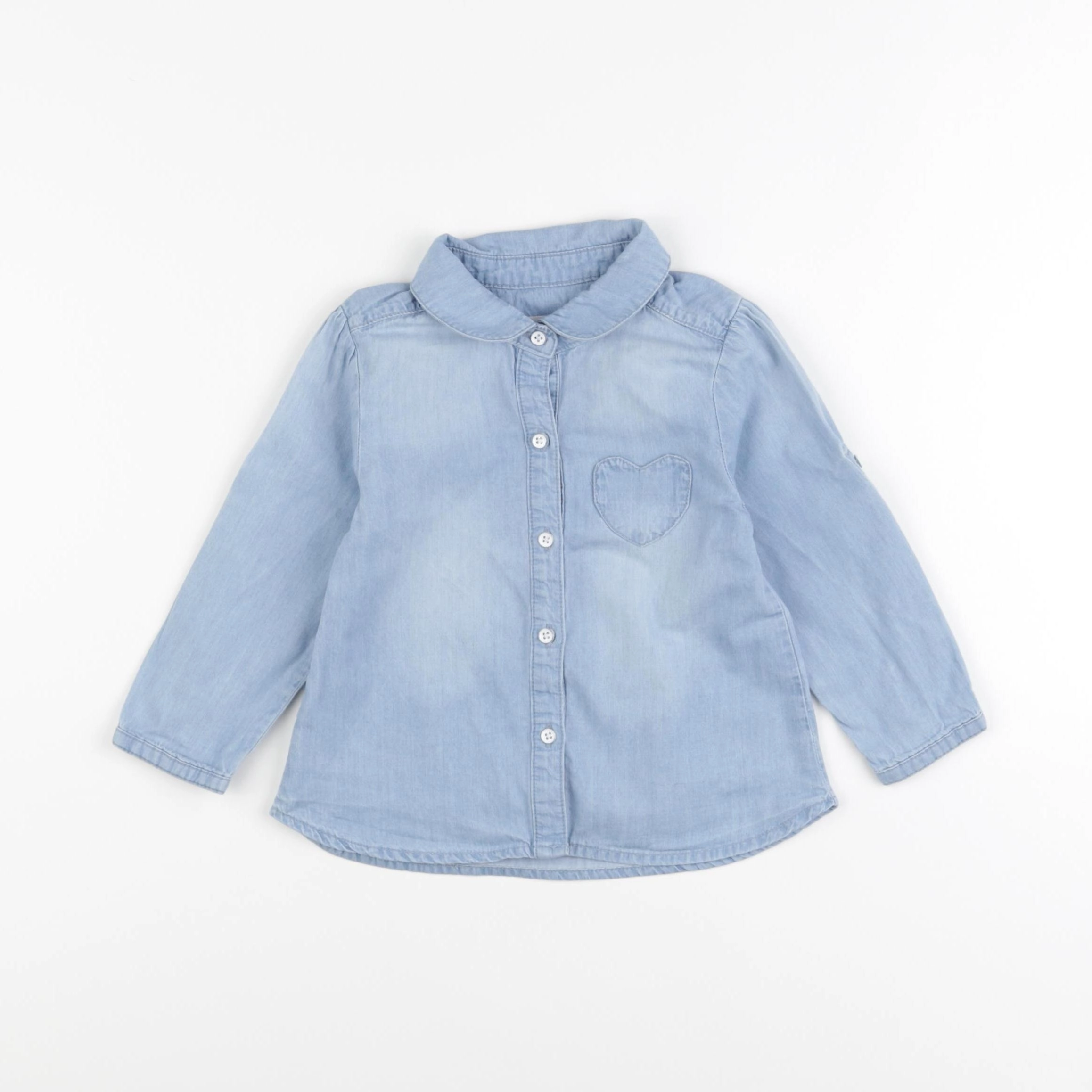 Vertbaudet - chemise bleu - 18 mois