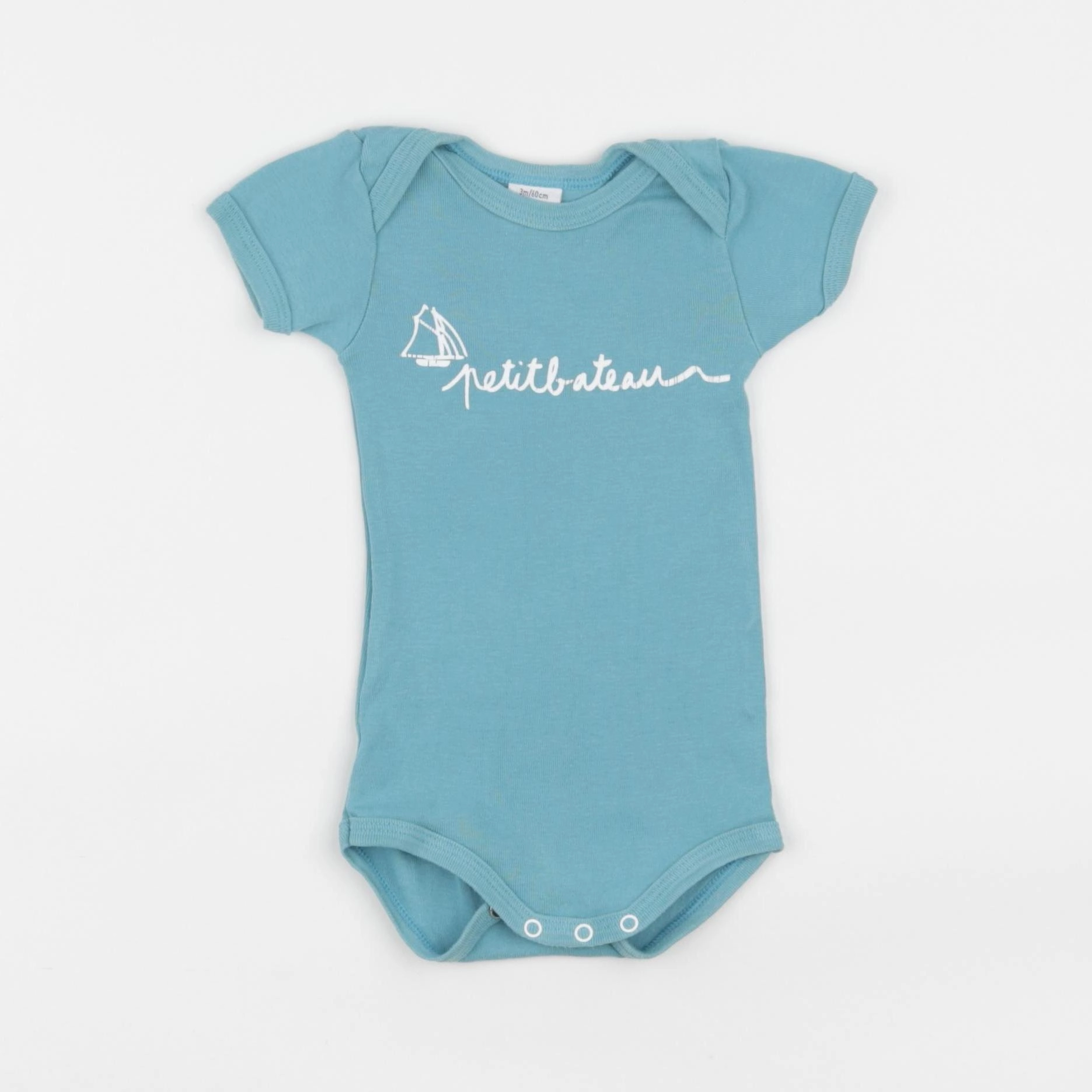 Petit Bateau - body bleu - 3 mois