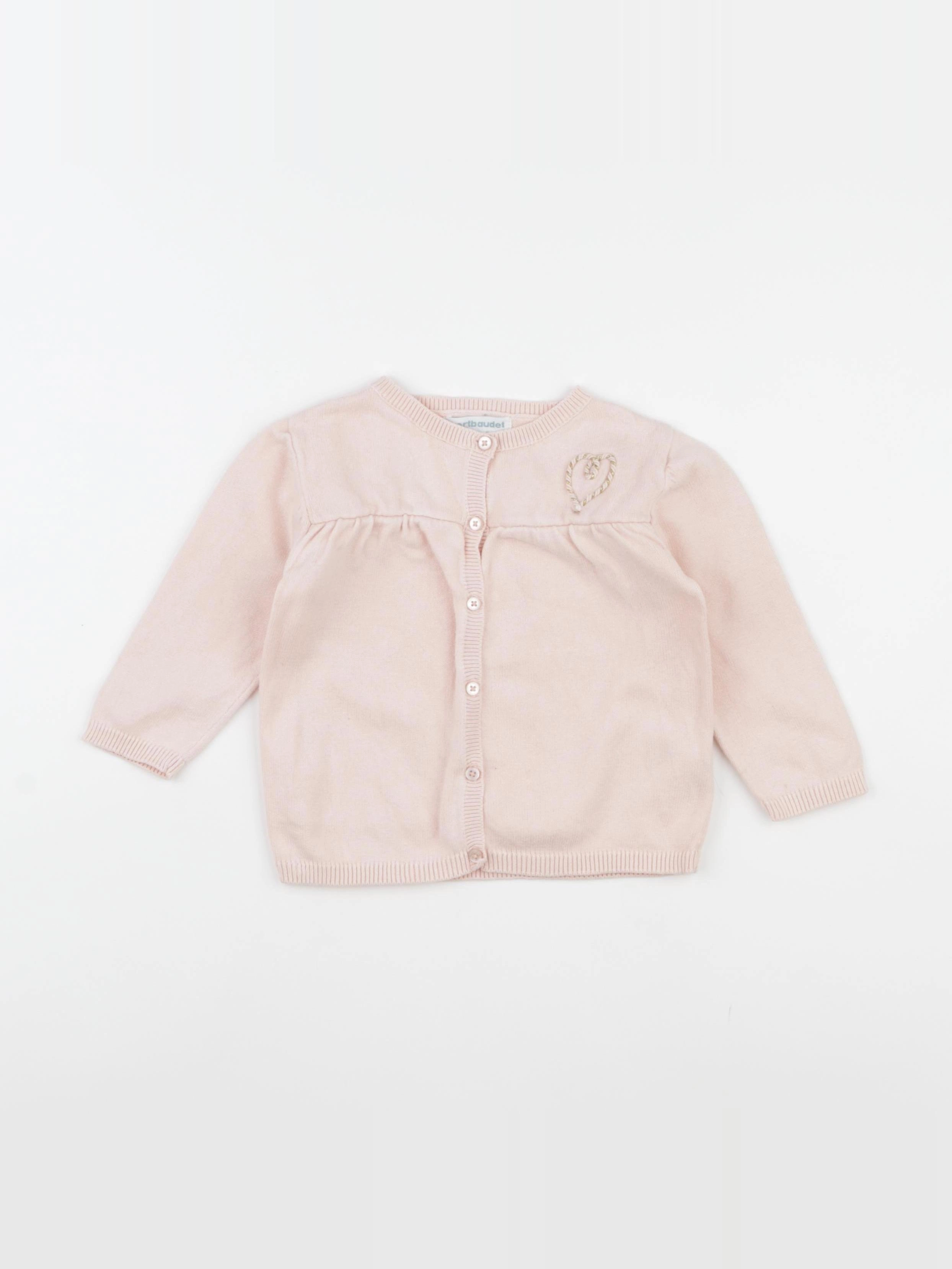 Vertbaudet - gilet rose - 18 mois