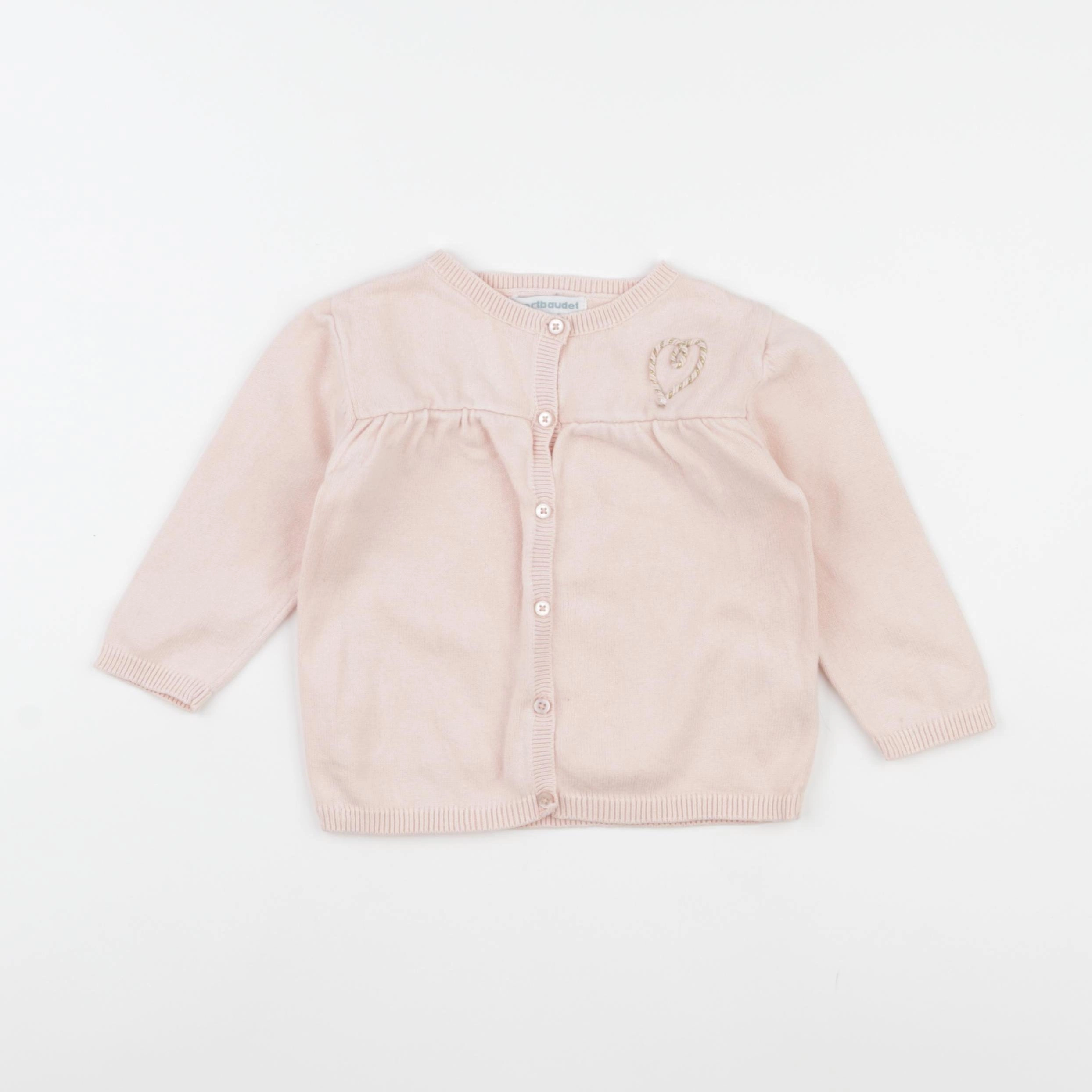 Vertbaudet - gilet rose - 18 mois