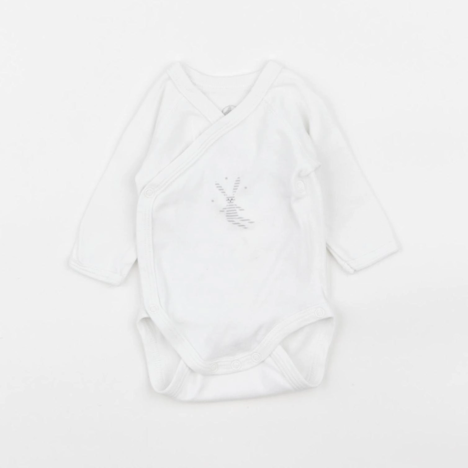 Petit Bateau - body blanc - 0 mois