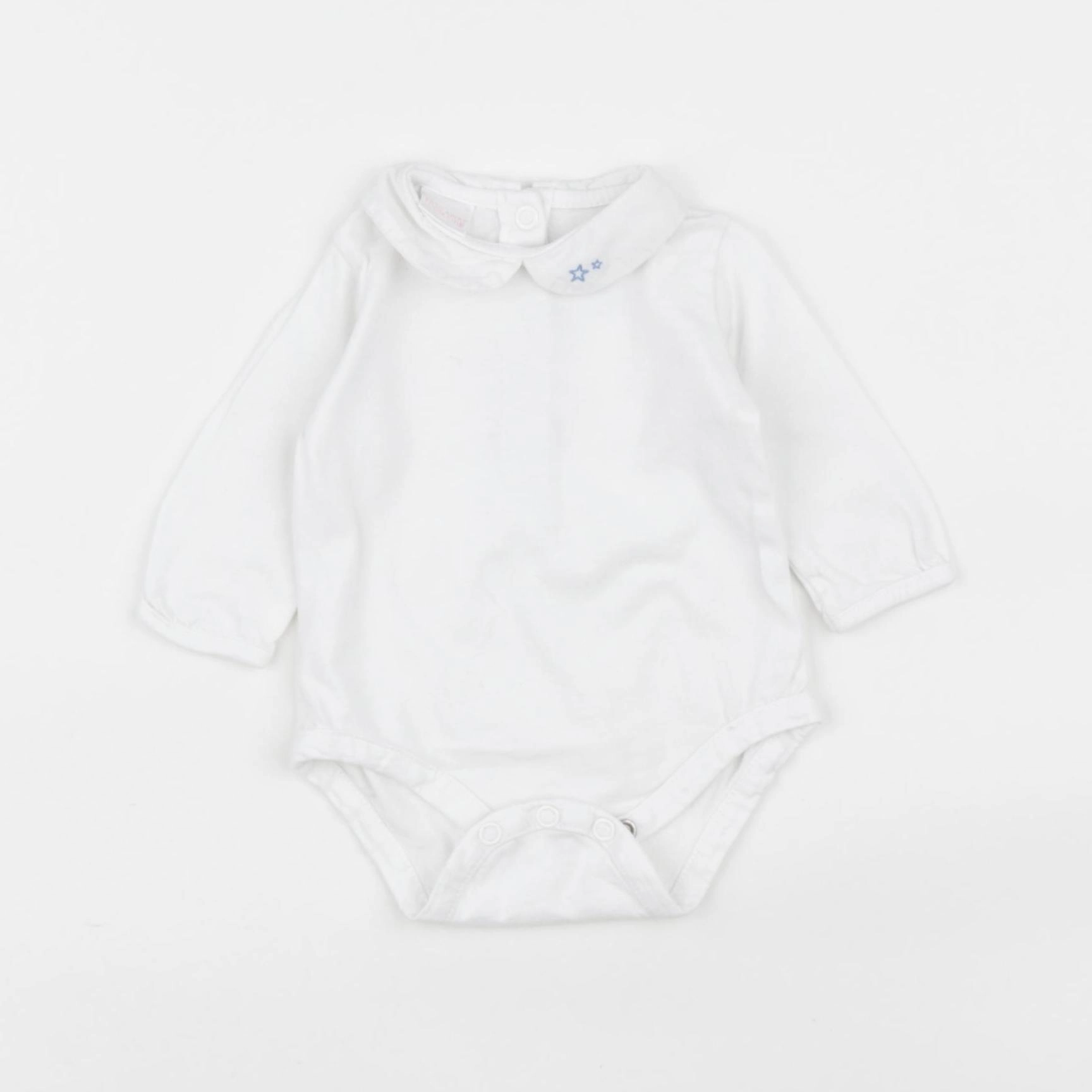 Zara - body à col blanc - 0/1 mois
