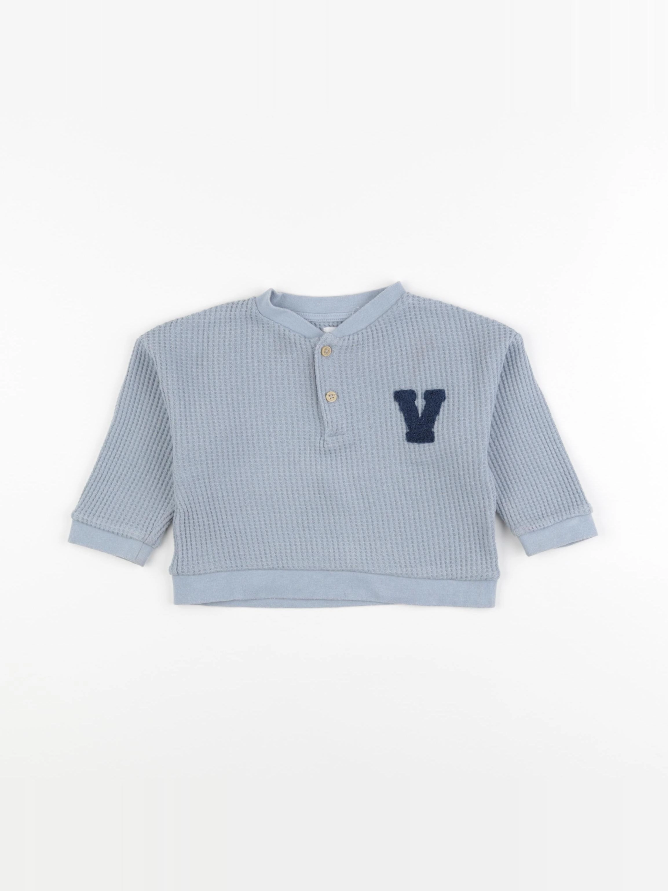 Vertbaudet - pull bleu - 18 mois