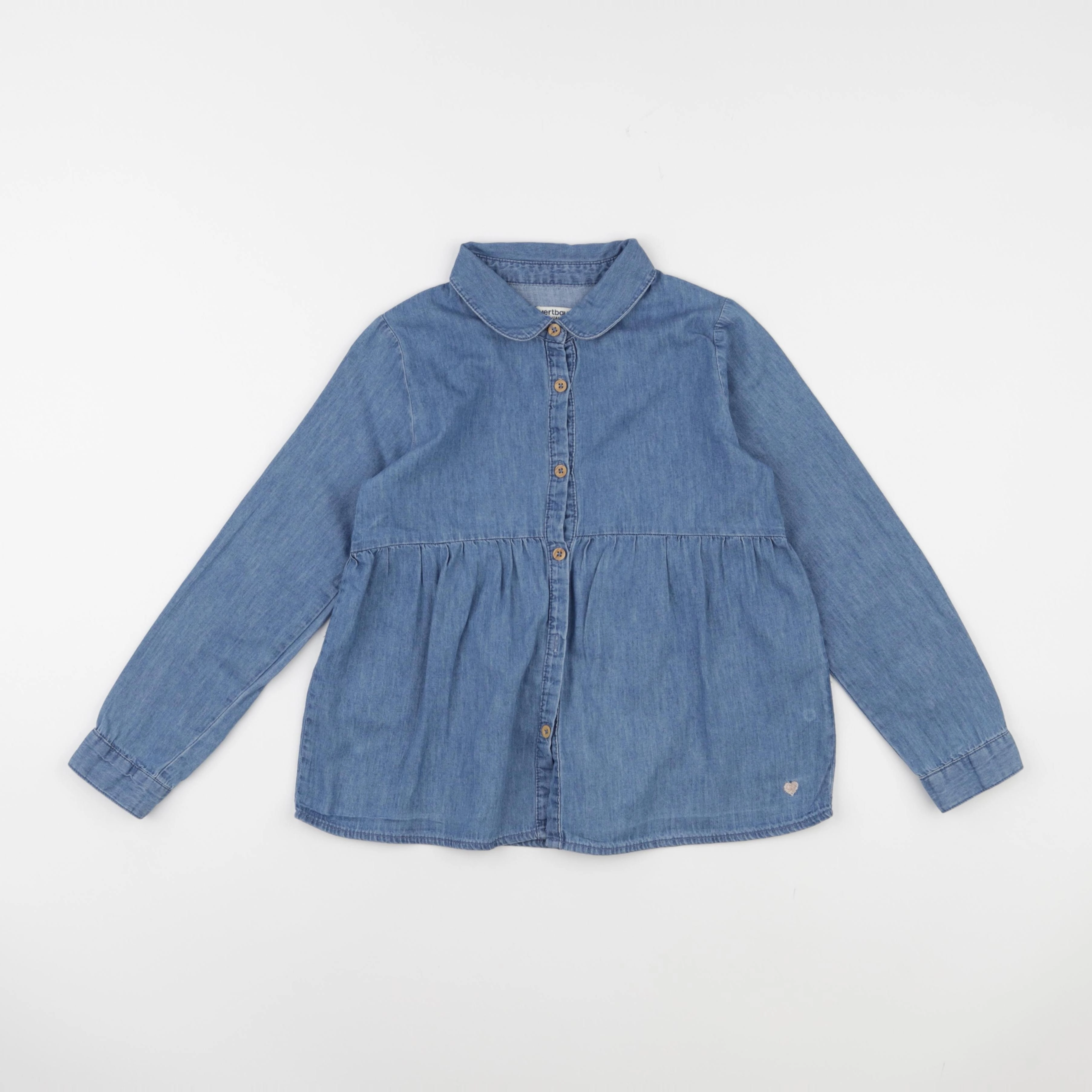 Vertbaudet - blouse bleu - 8 ans