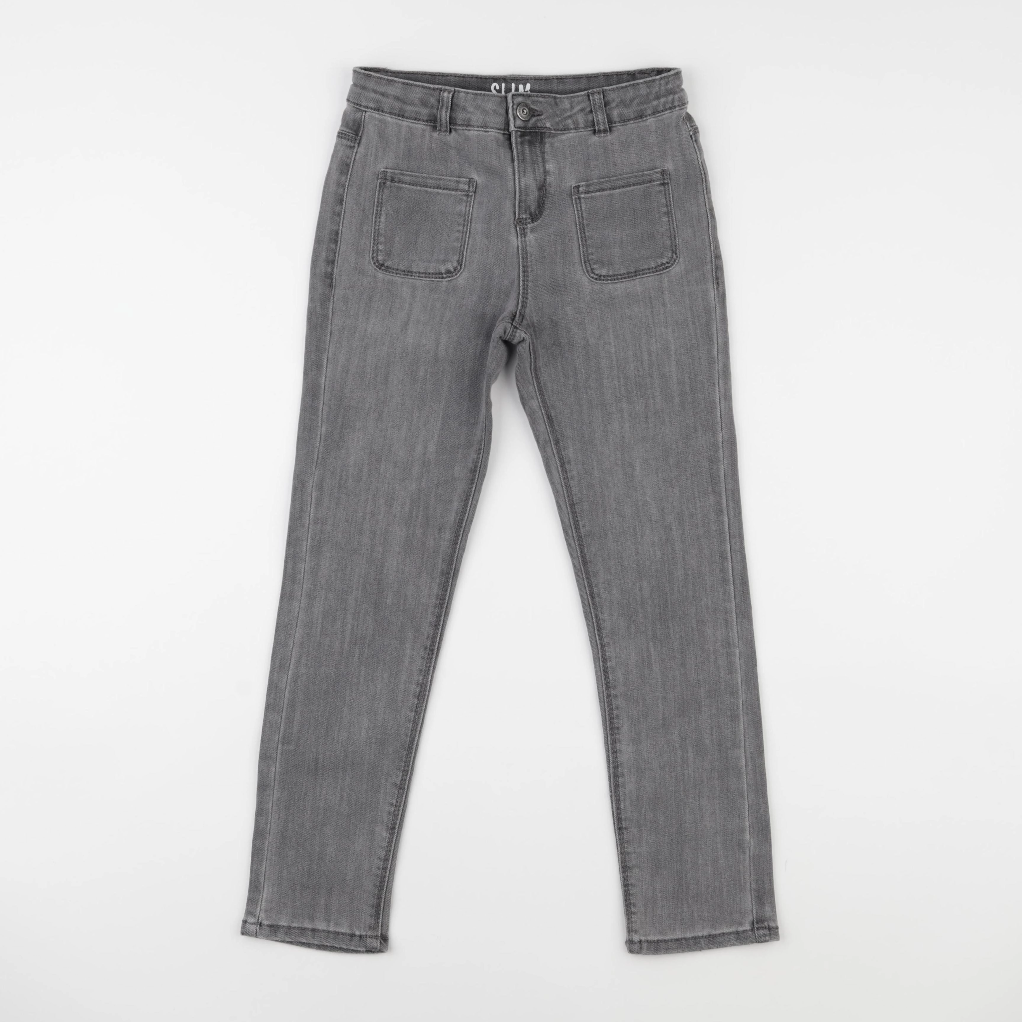 Vertbaudet - jean gris - 8 ans