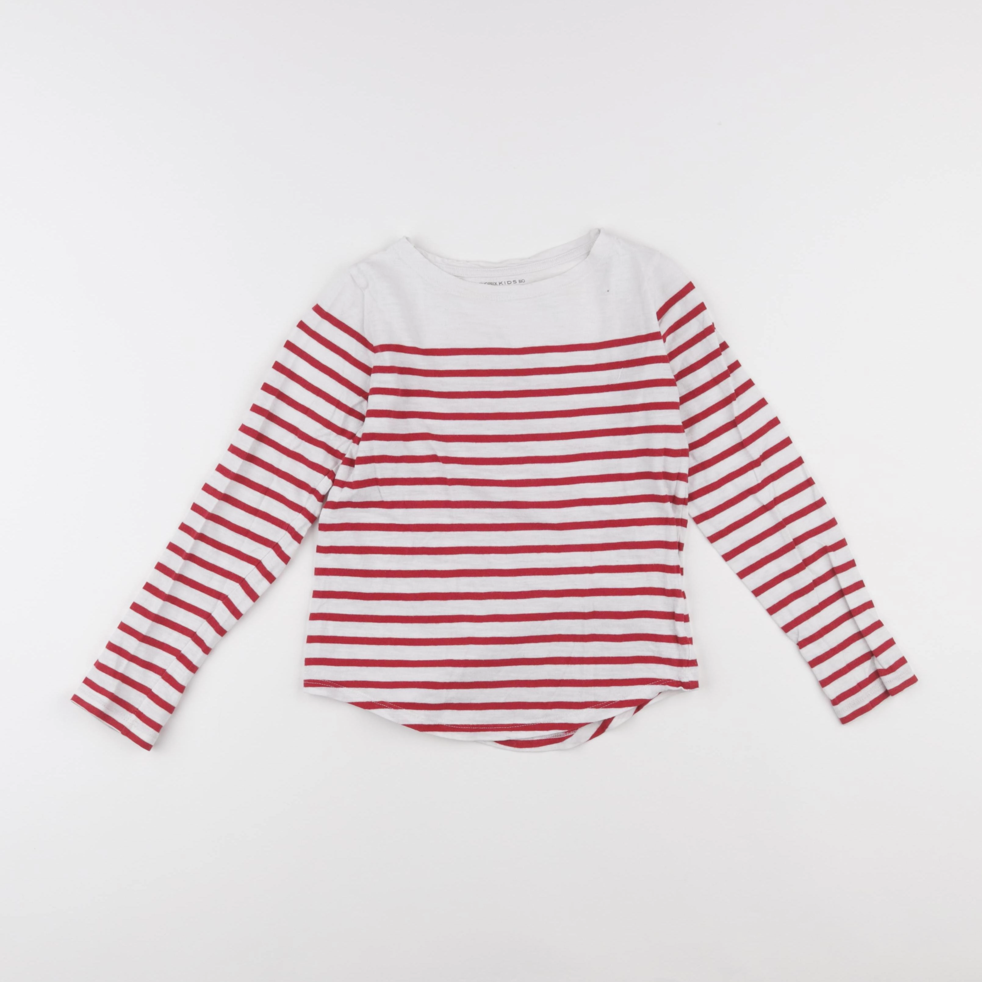 Monoprix - tee-shirt rouge, blanc - 8 ans