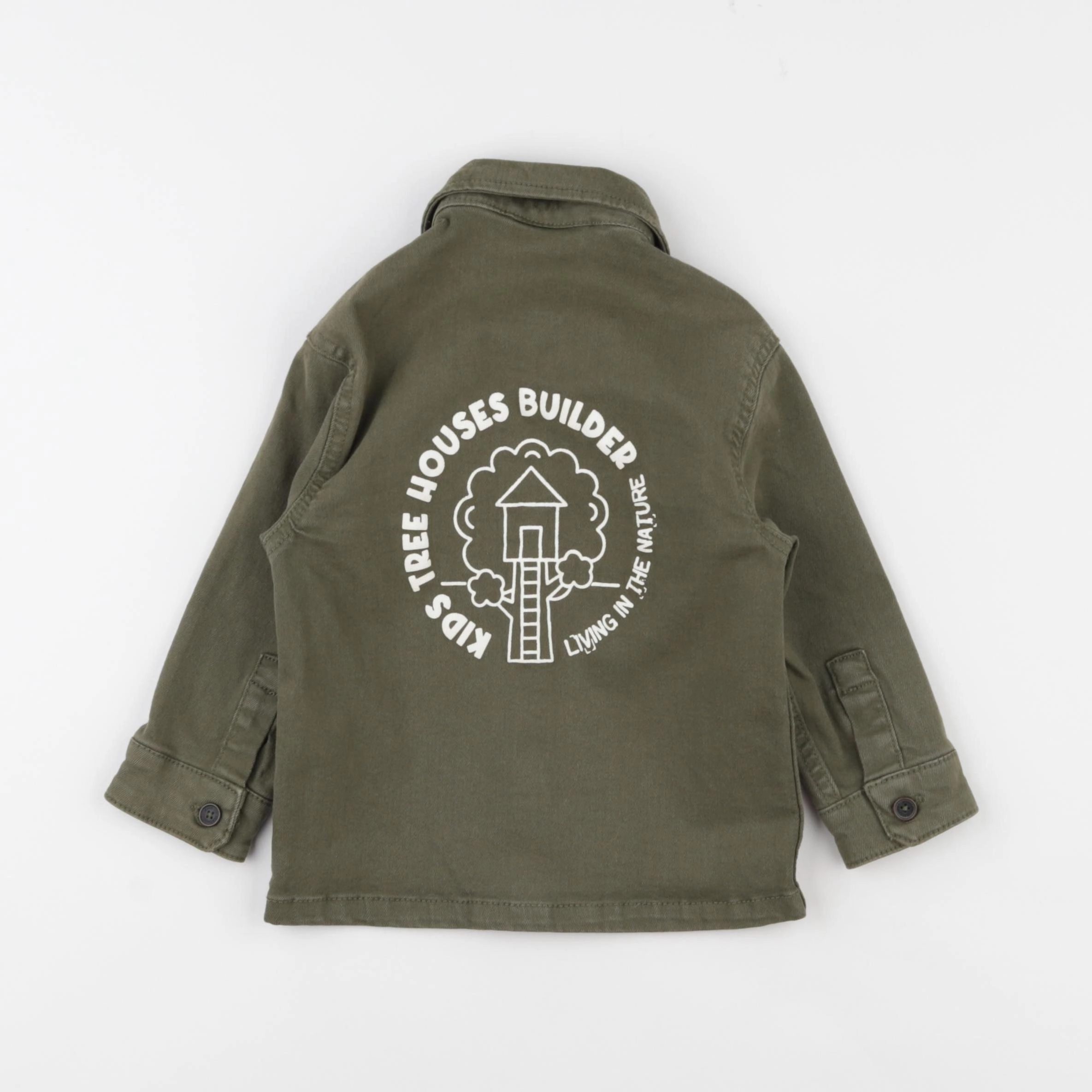 Vertbaudet - veste imprimé au dos vert - 2 ans