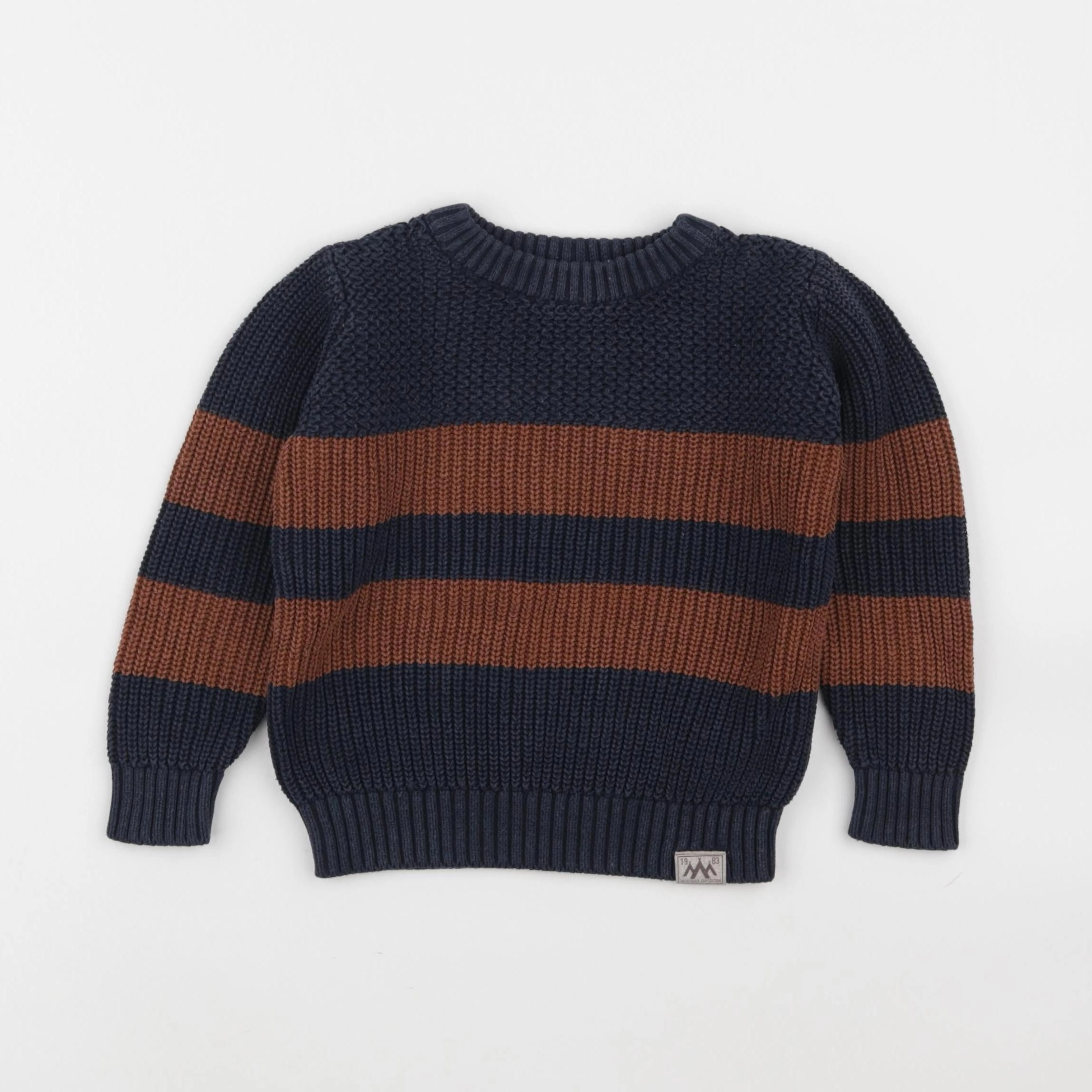 Tape à l'oeil - pull bleu, marron - 3 ans