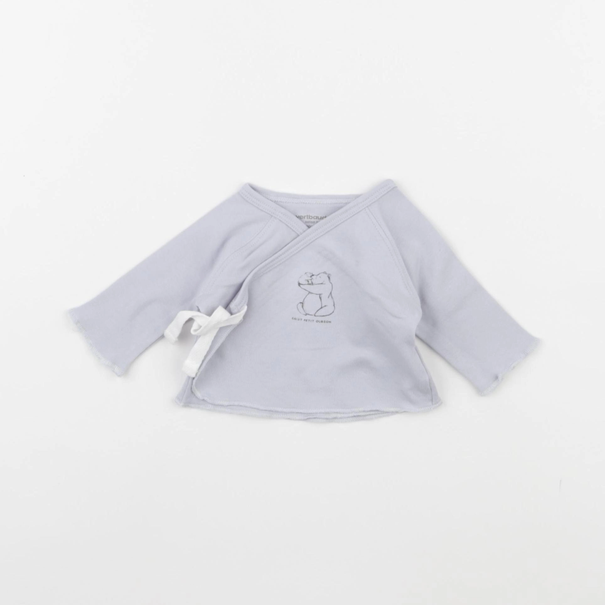 Vertbaudet - tee-shirt bleu - 0 mois