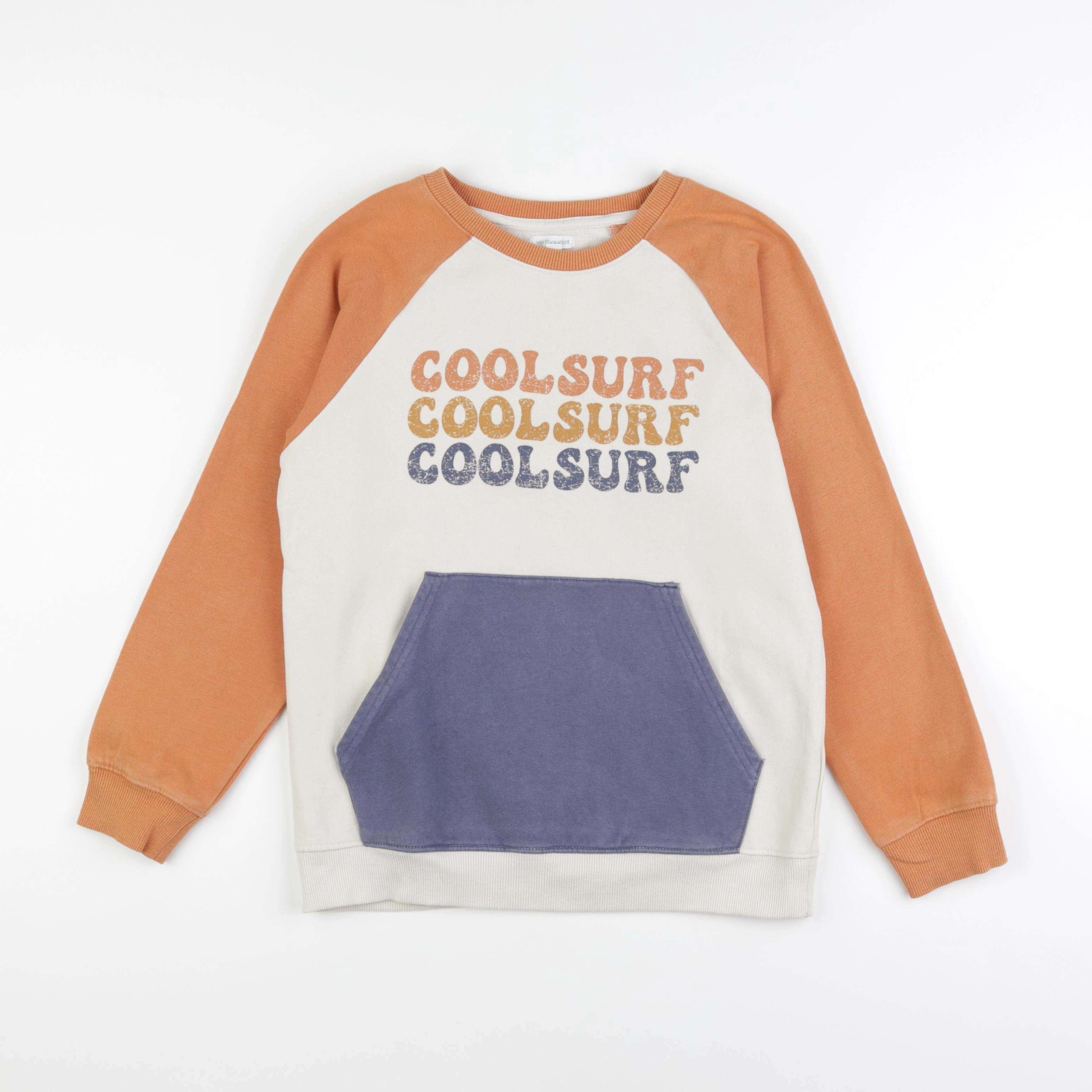 Vertbaudet - sweat beige - 12 ans