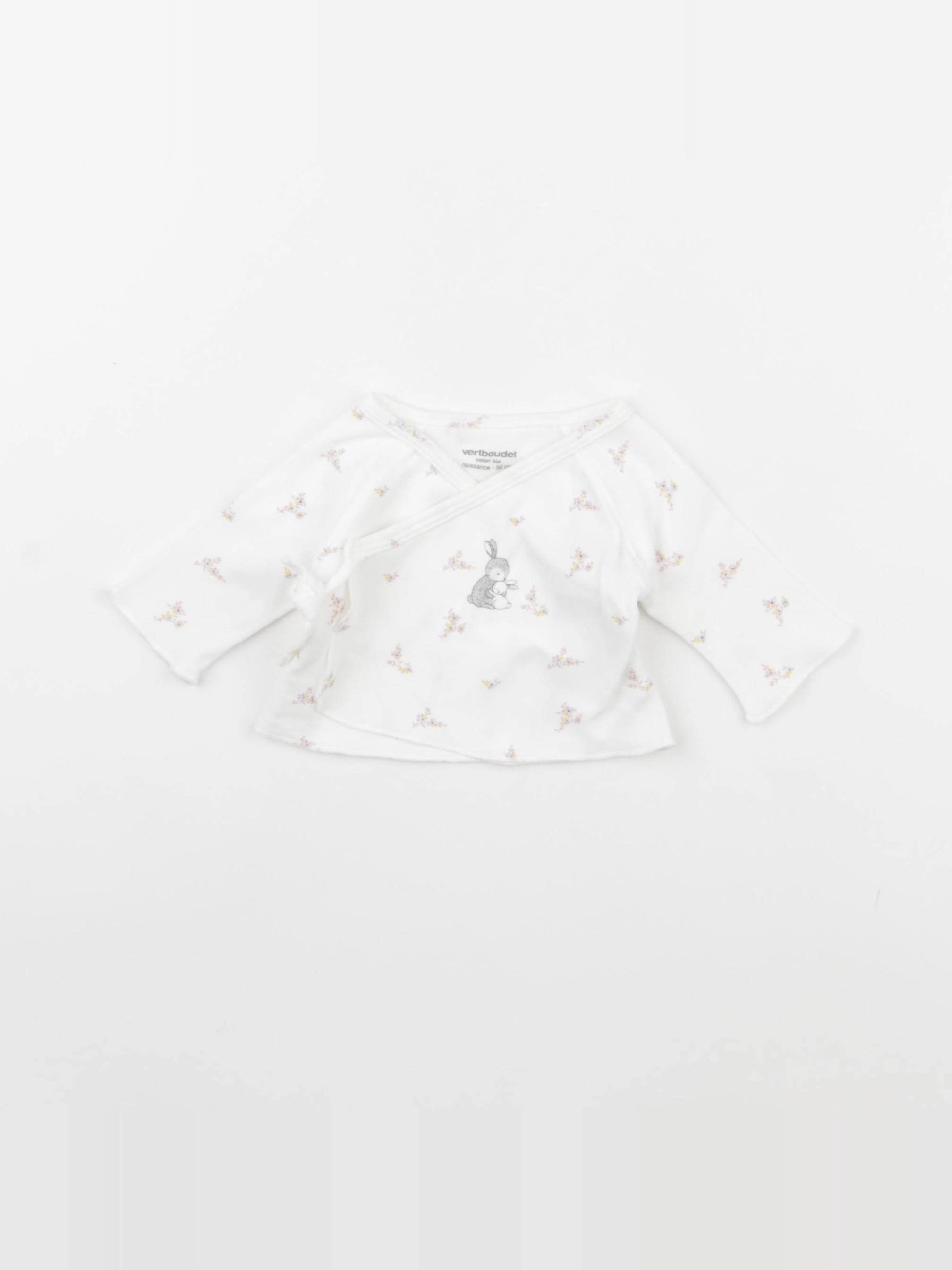 Vertbaudet - tee-shirt blanc - 0 mois