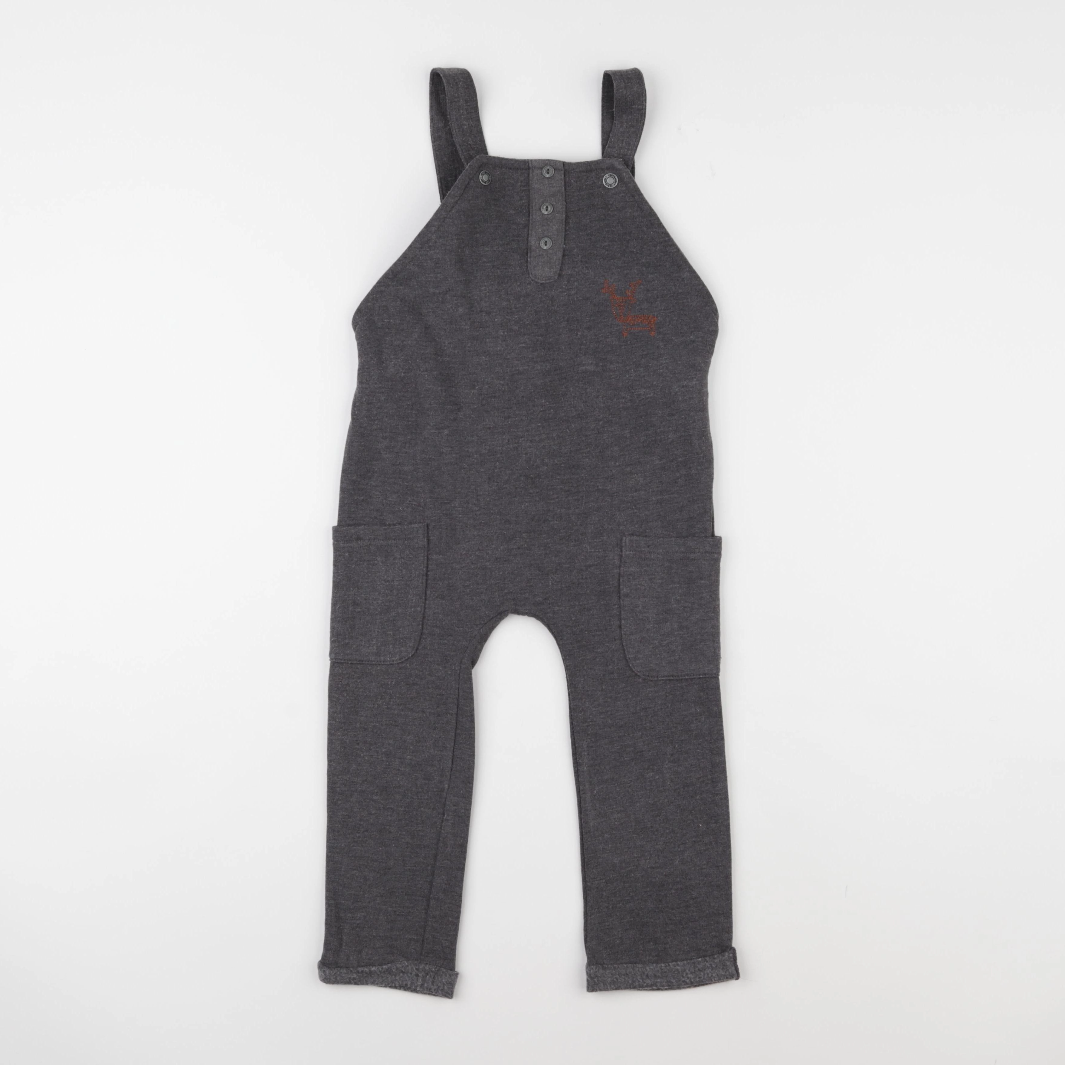 Vertbaudet - salopette gris - 3 ans