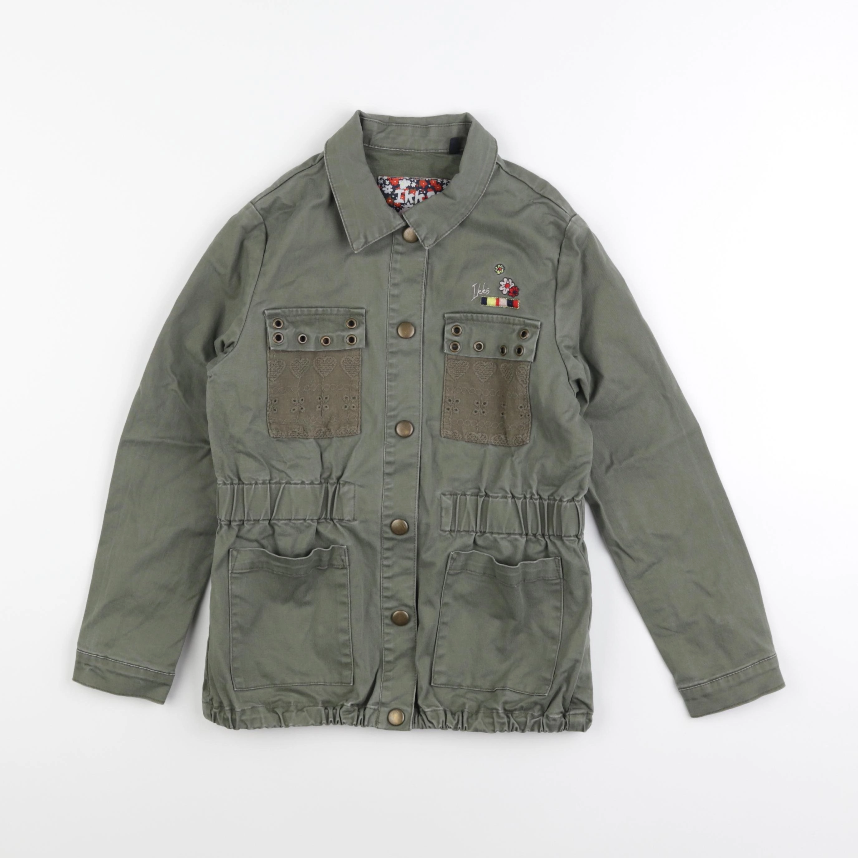 IKKS - veste imprimé au dos vert - 8 ans