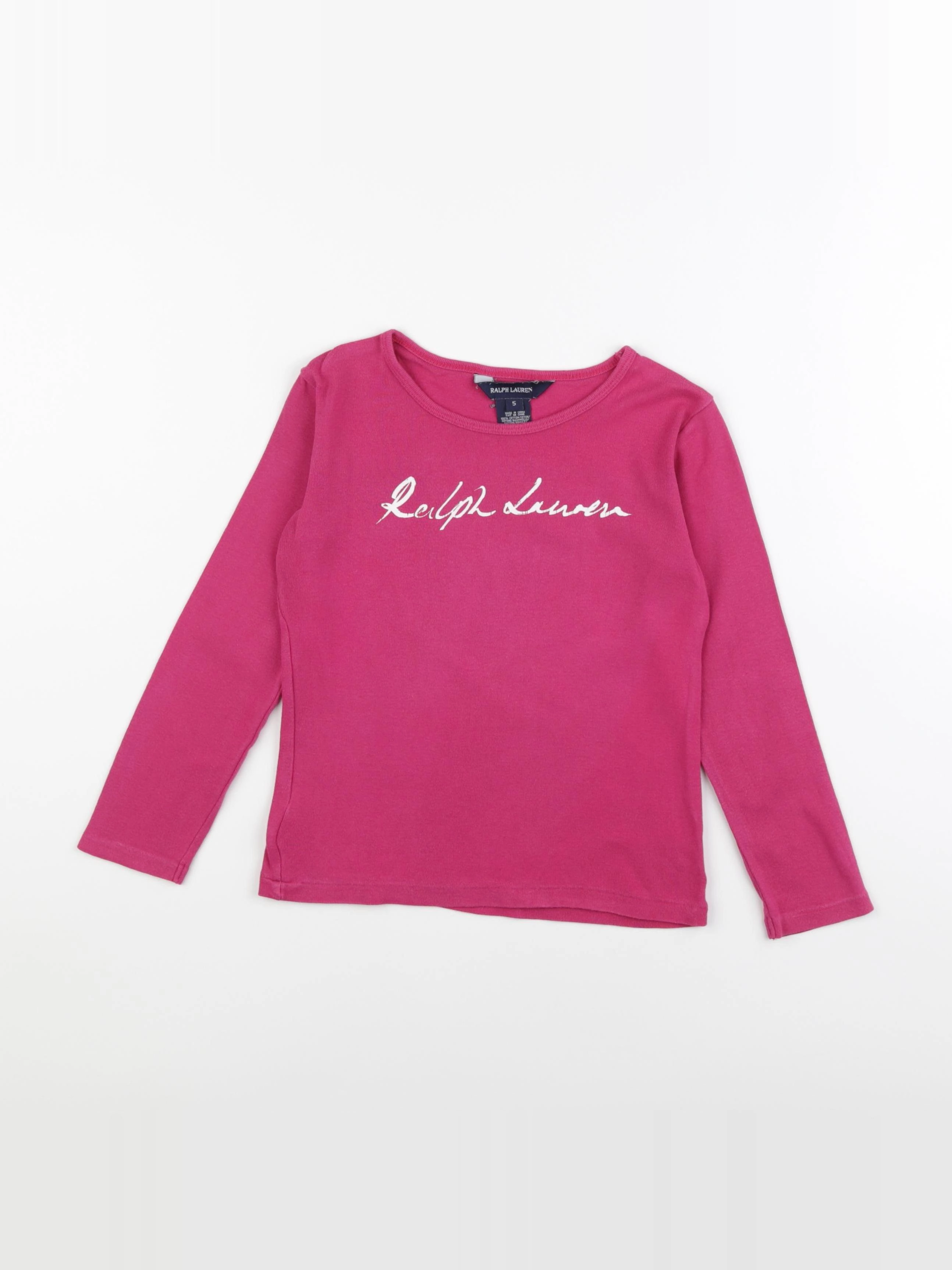 Ralph Lauren - tee-shirt rose - 5 ans