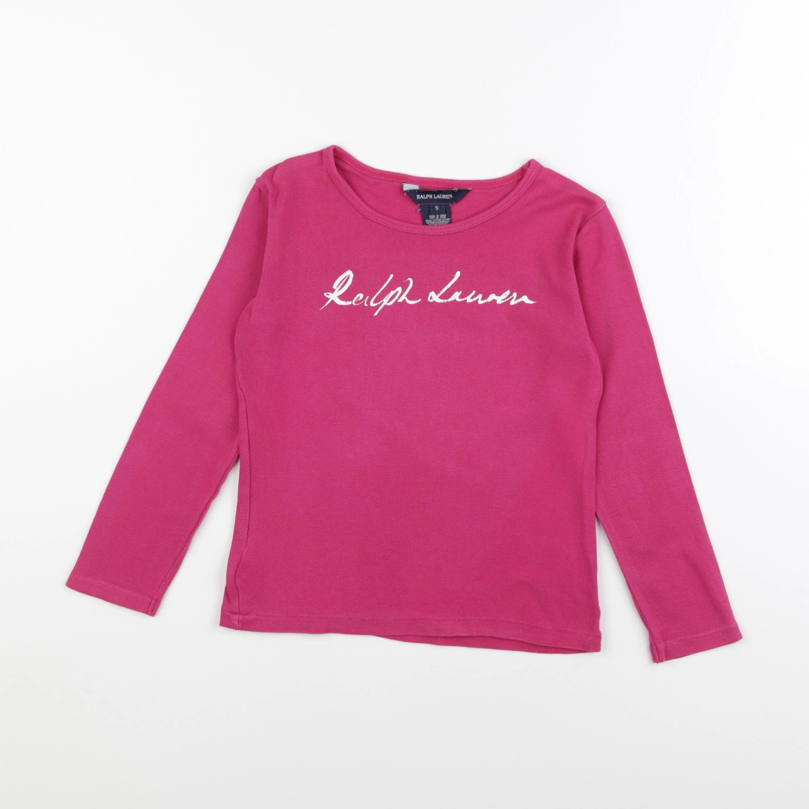 Ralph Lauren - tee-shirt rose - 5 ans