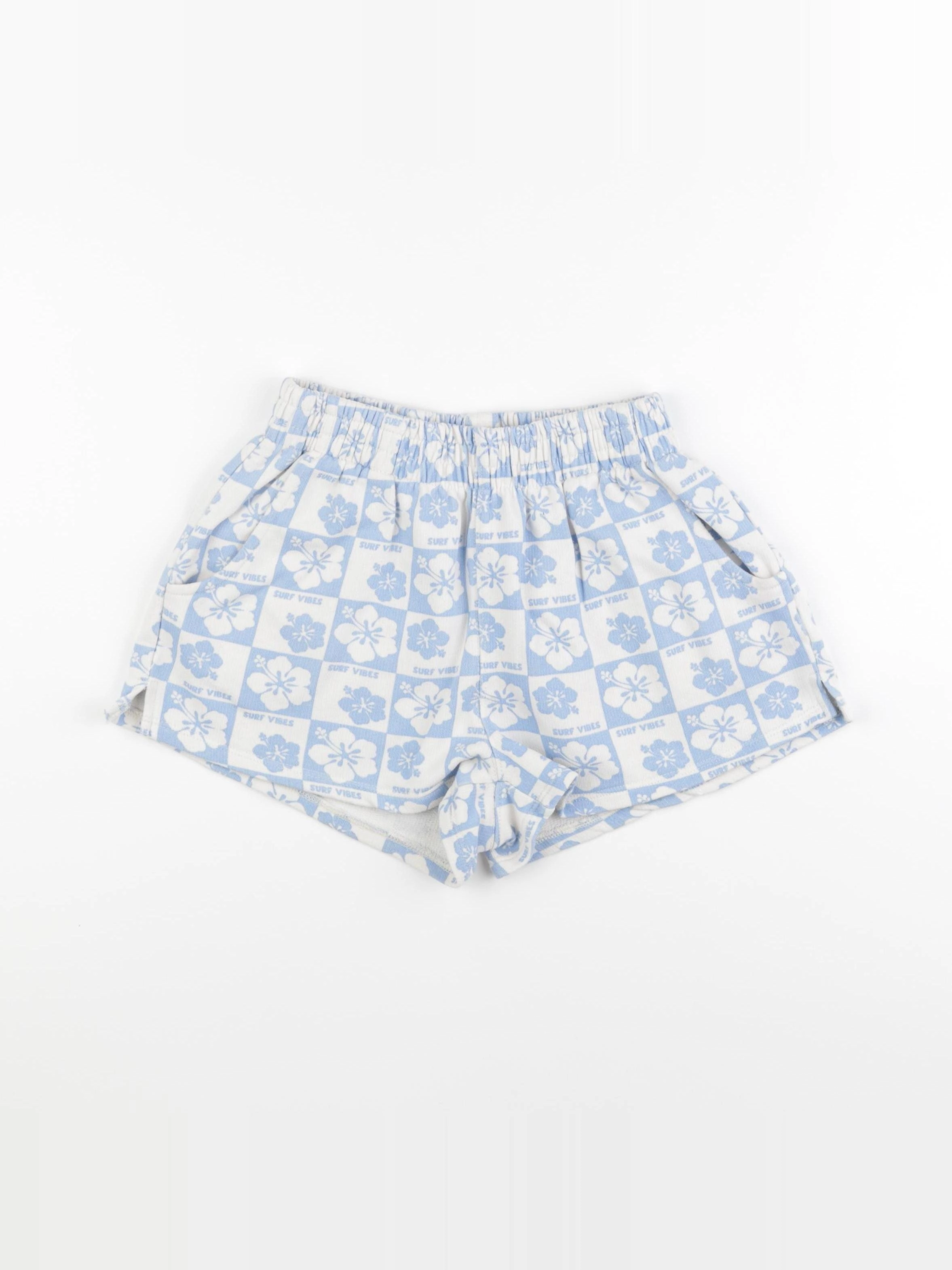 Zara - short blanc, bleu - 13/14 ans