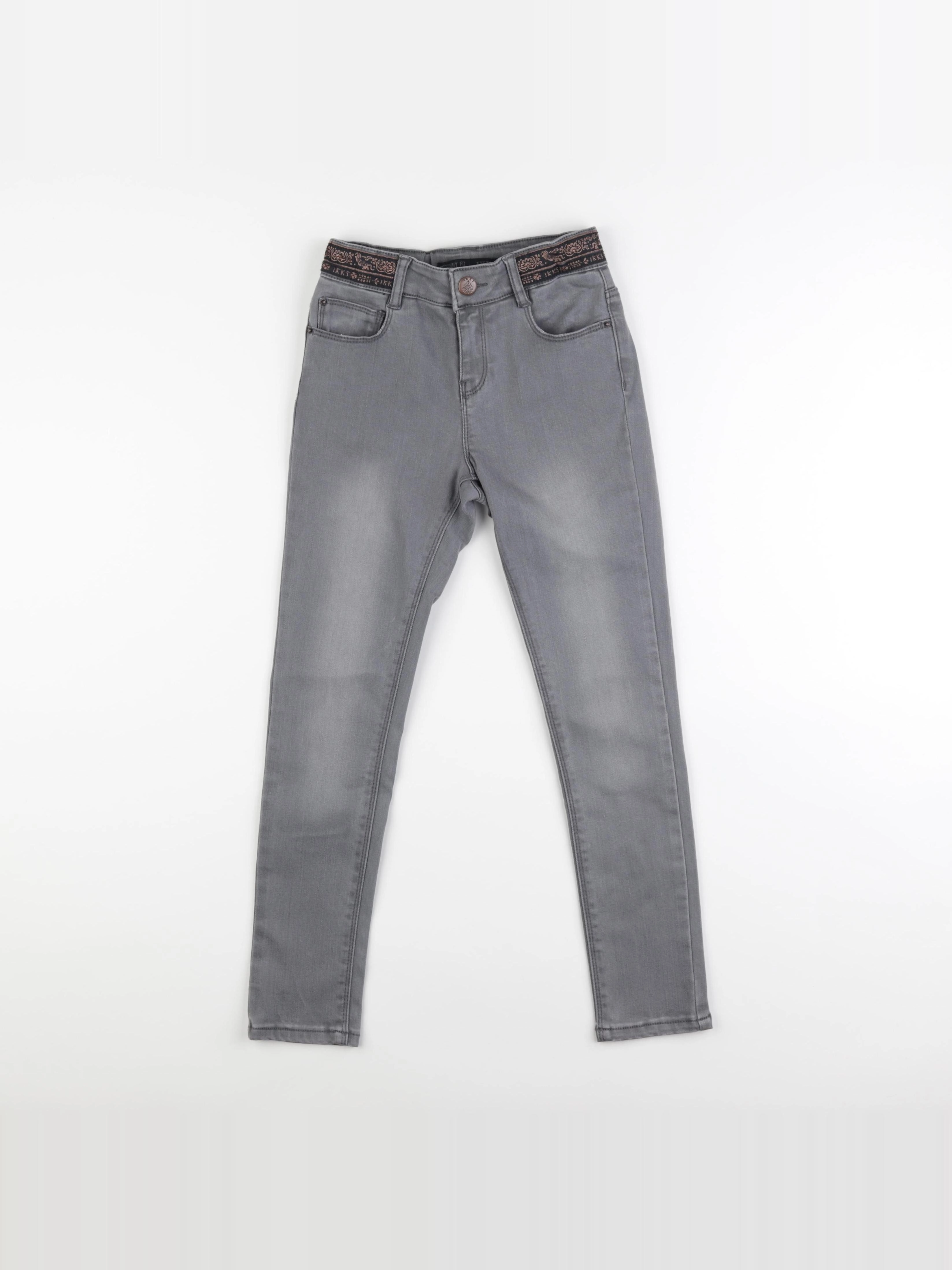 IKKS - jean gris - 8 ans