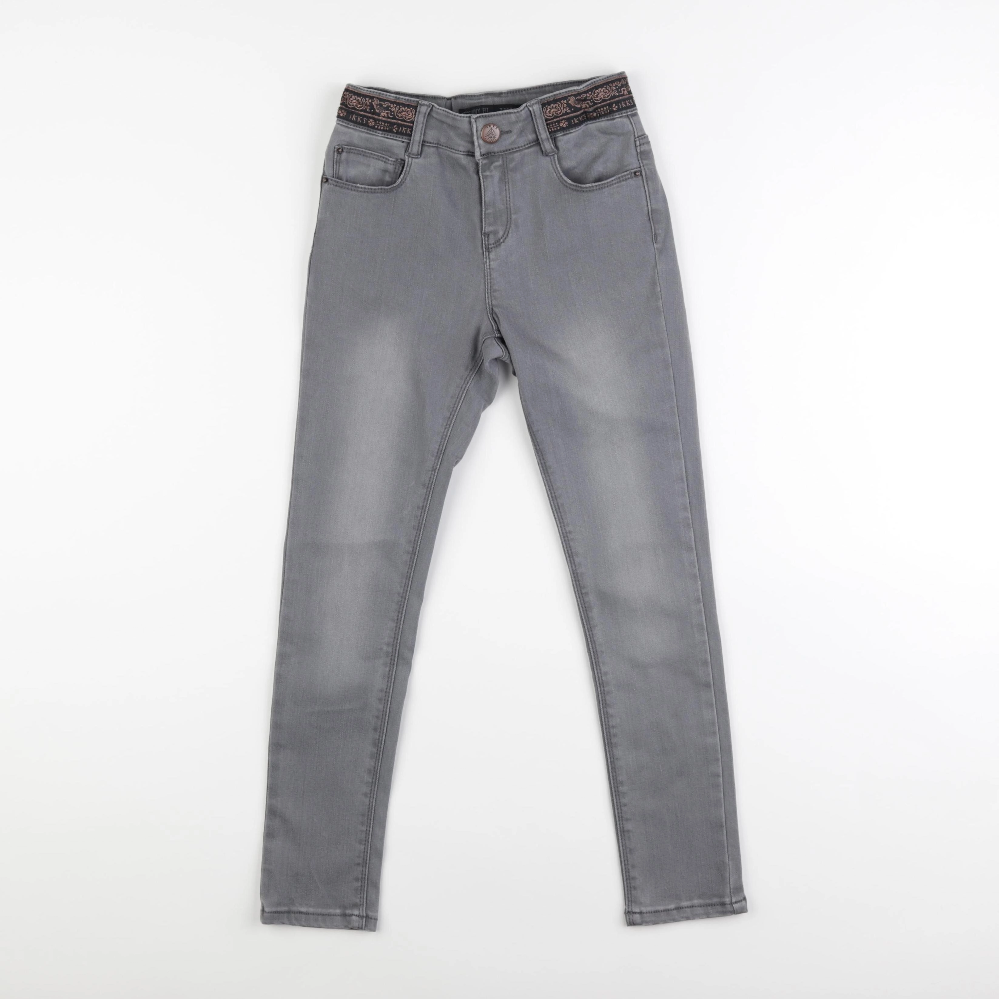IKKS - jean gris - 8 ans