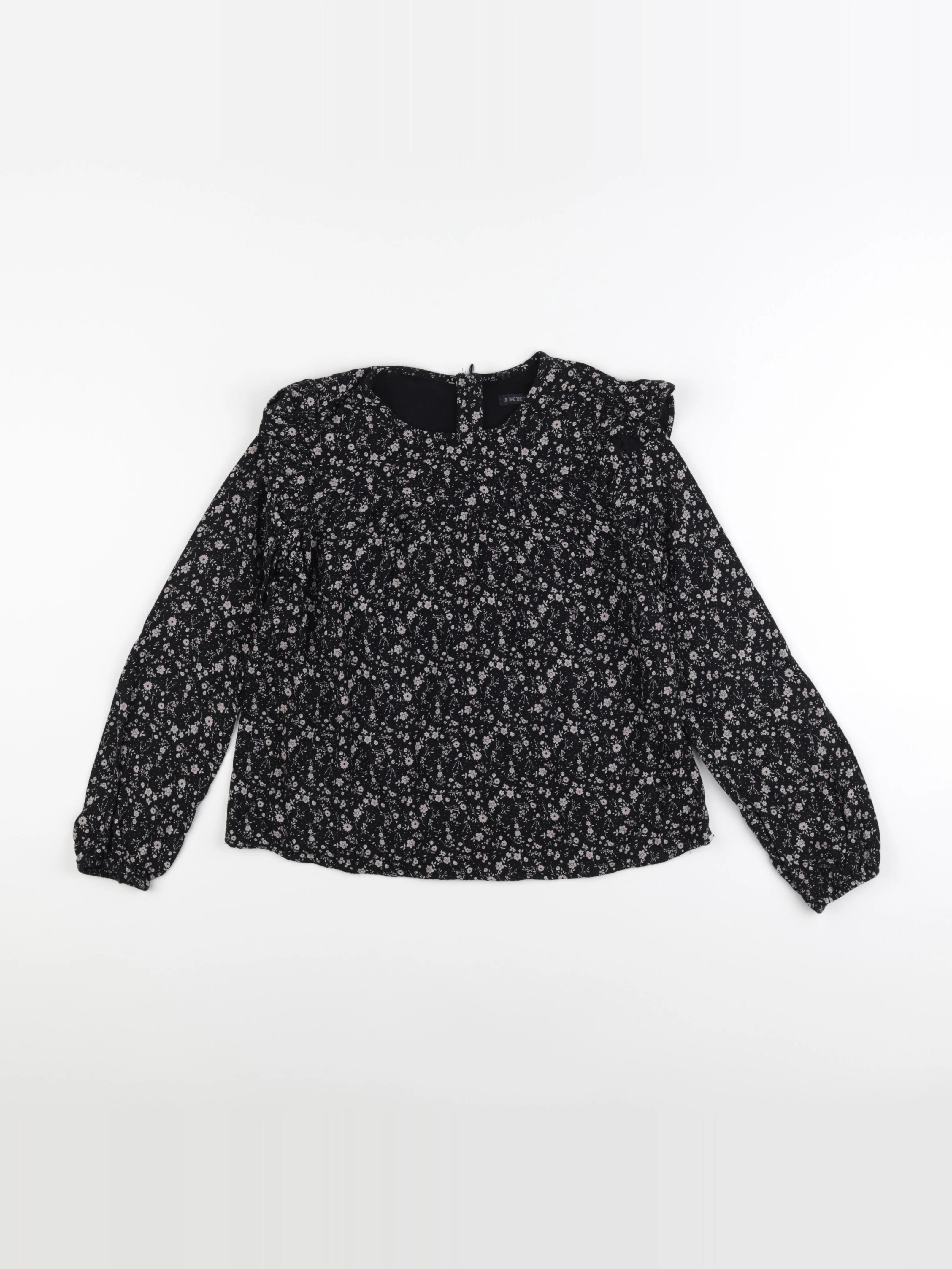 IKKS - blouse noir, beige - 10 ans