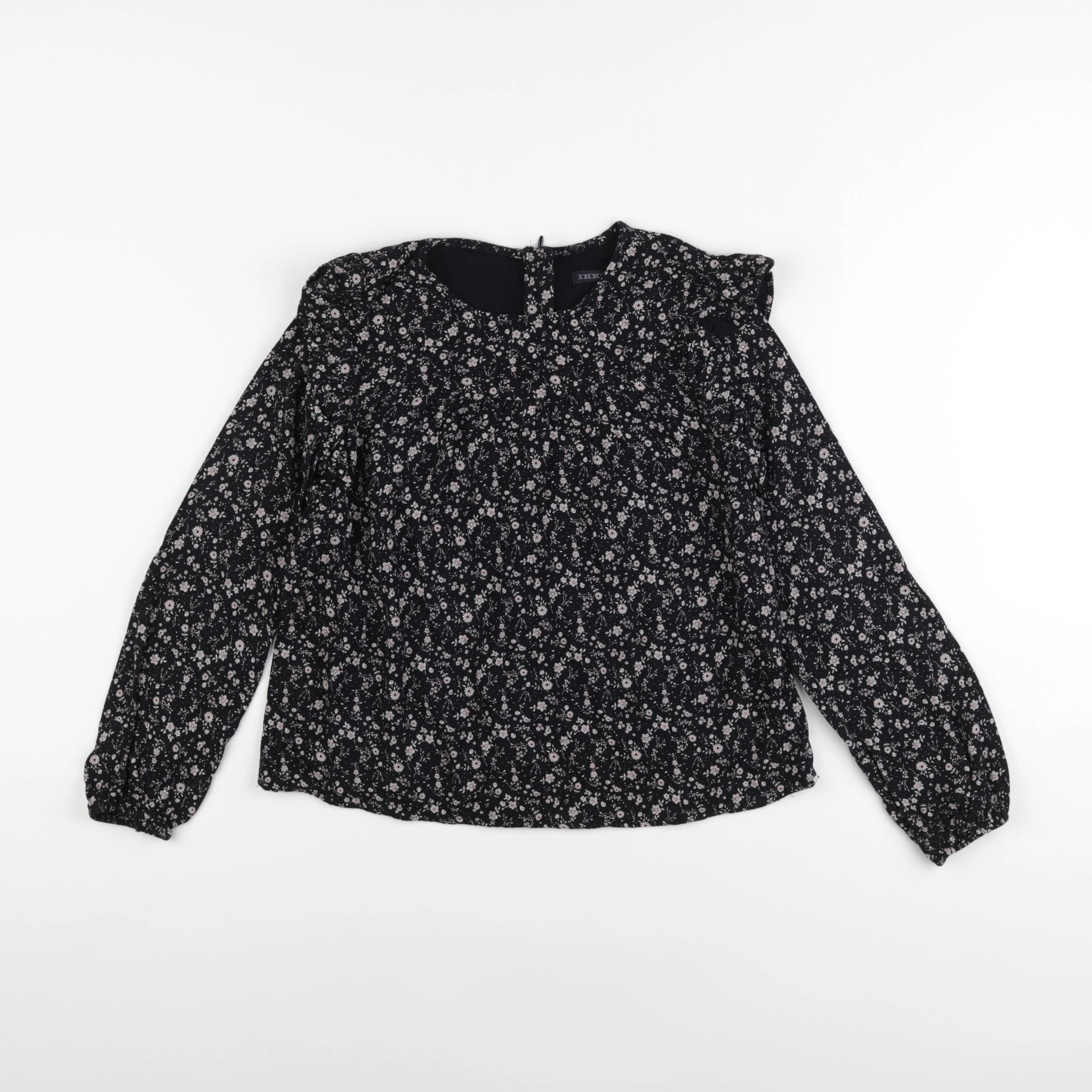 IKKS - blouse noir, beige - 10 ans