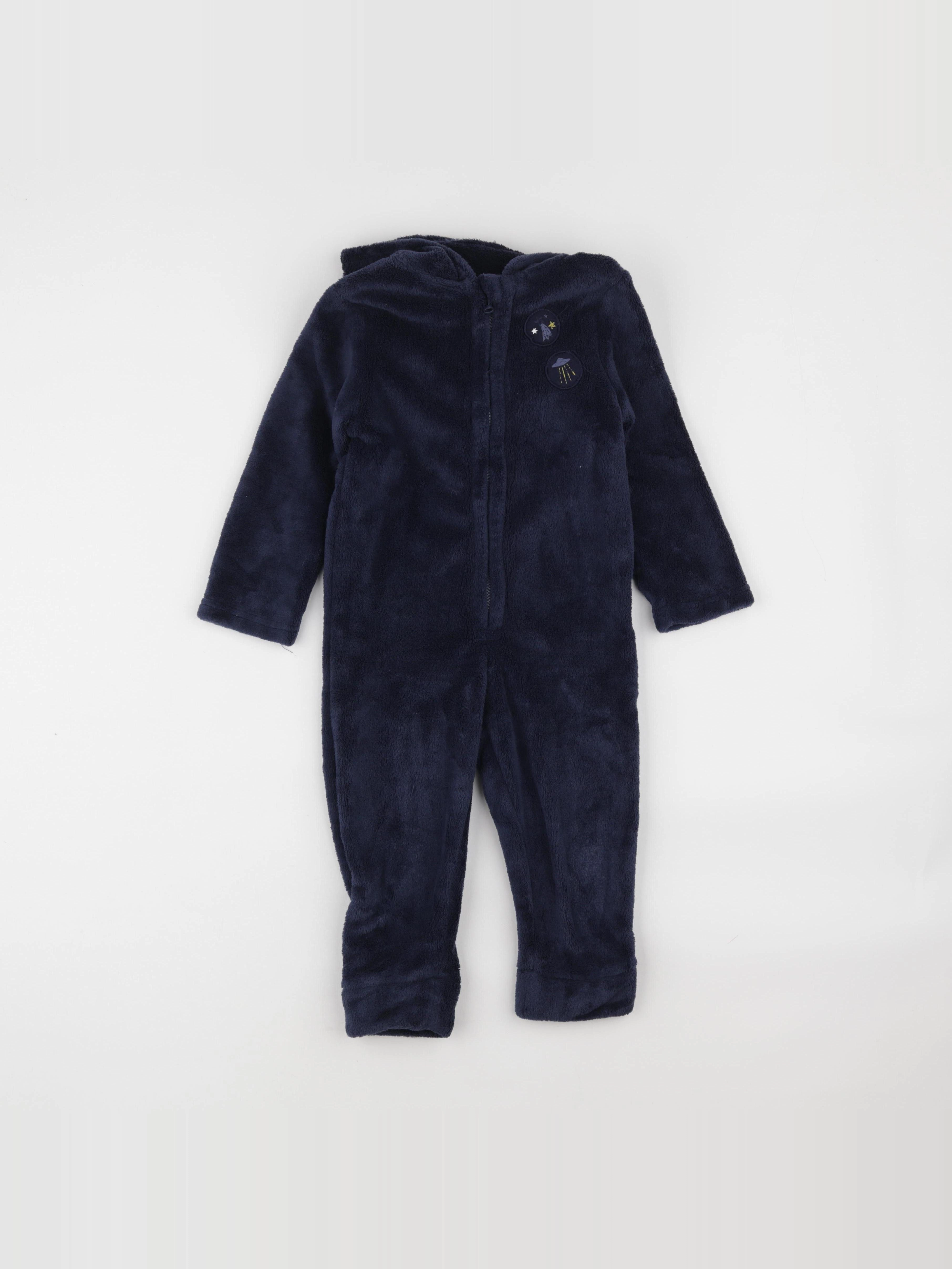 Tape à l'oeil - sur-pyjama velours bleu - 3 ans