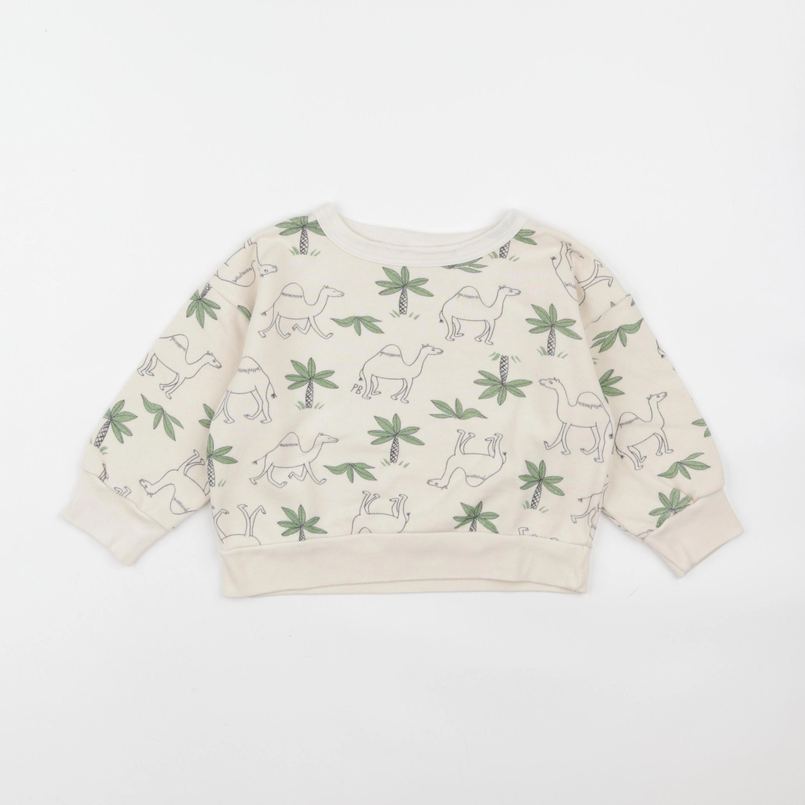 Petit Bateau - sweat beige - 3 ans