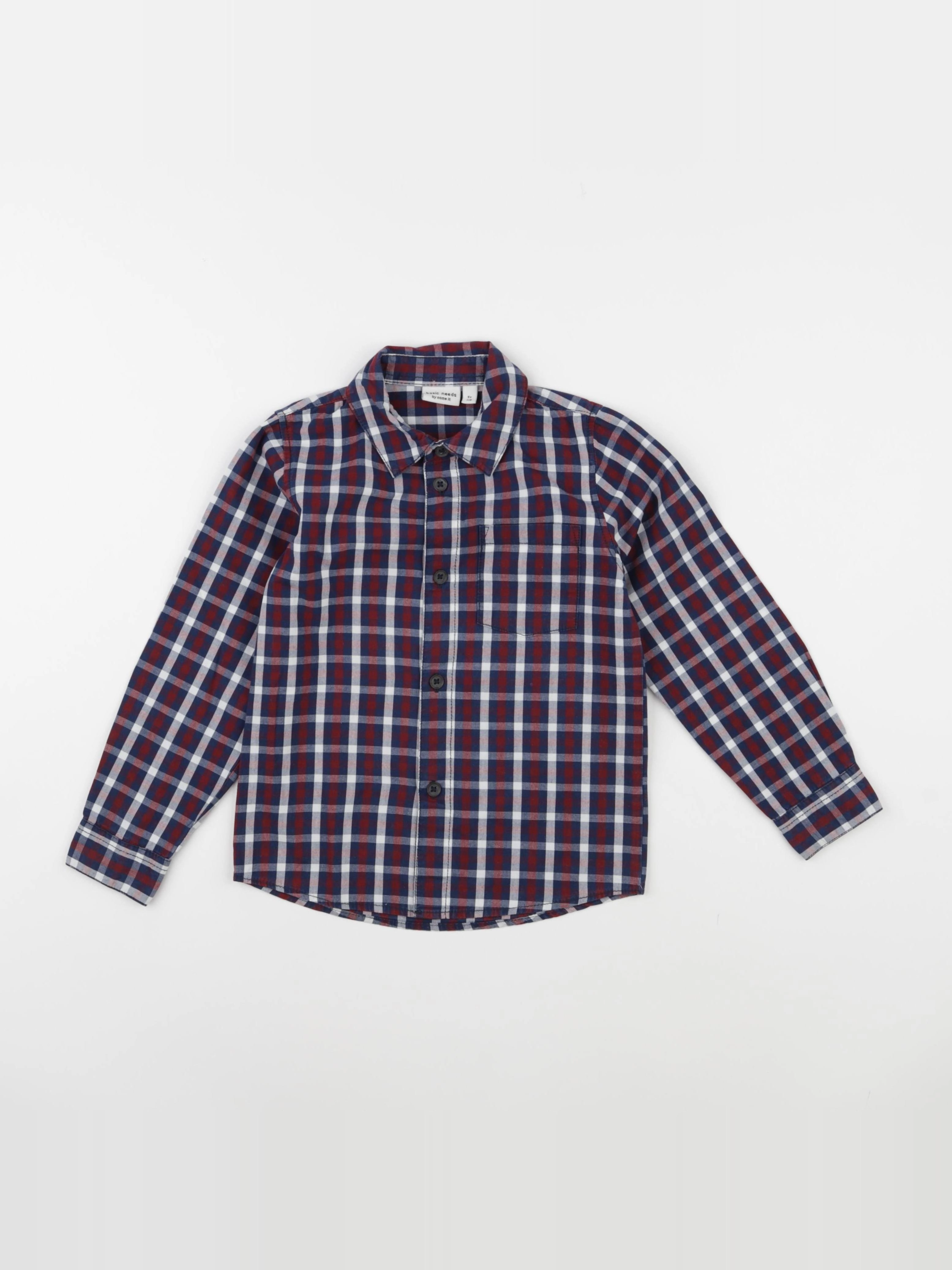 Name it - chemise bleu, blanc, rouge - 5 ans