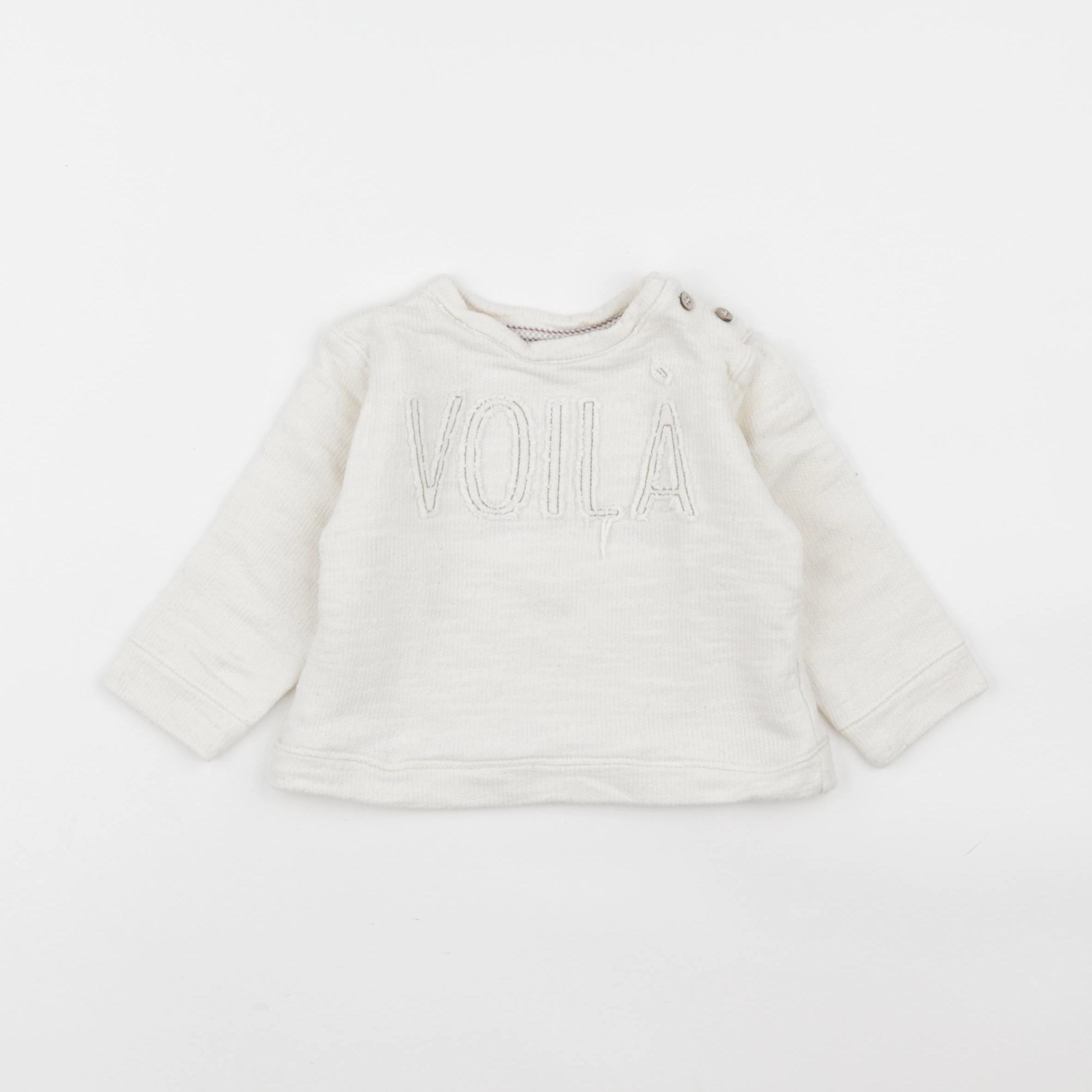 Zara - sweat beige - 9/12 mois