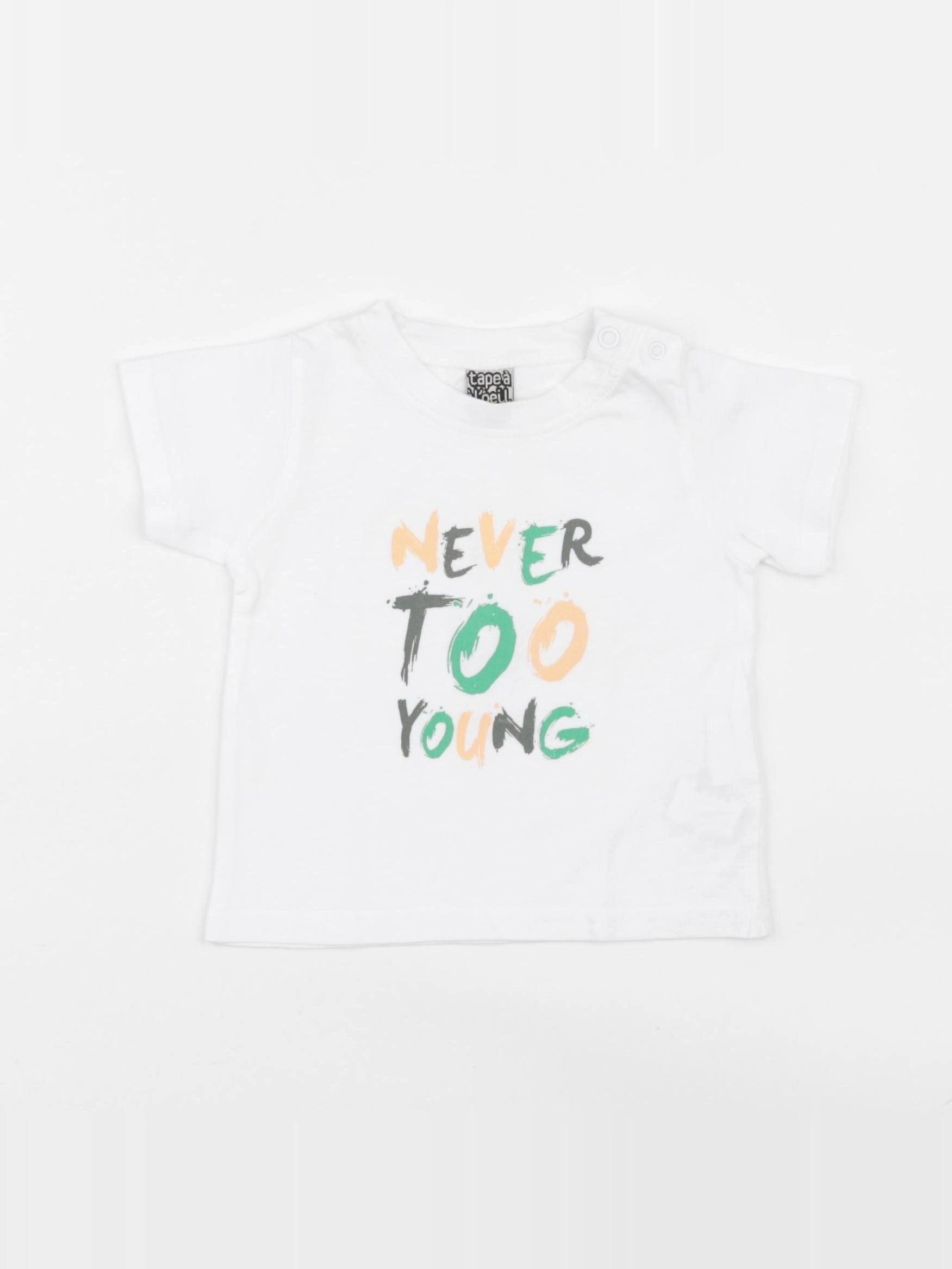 Tape à l'oeil - tee-shirt blanc - 9 mois