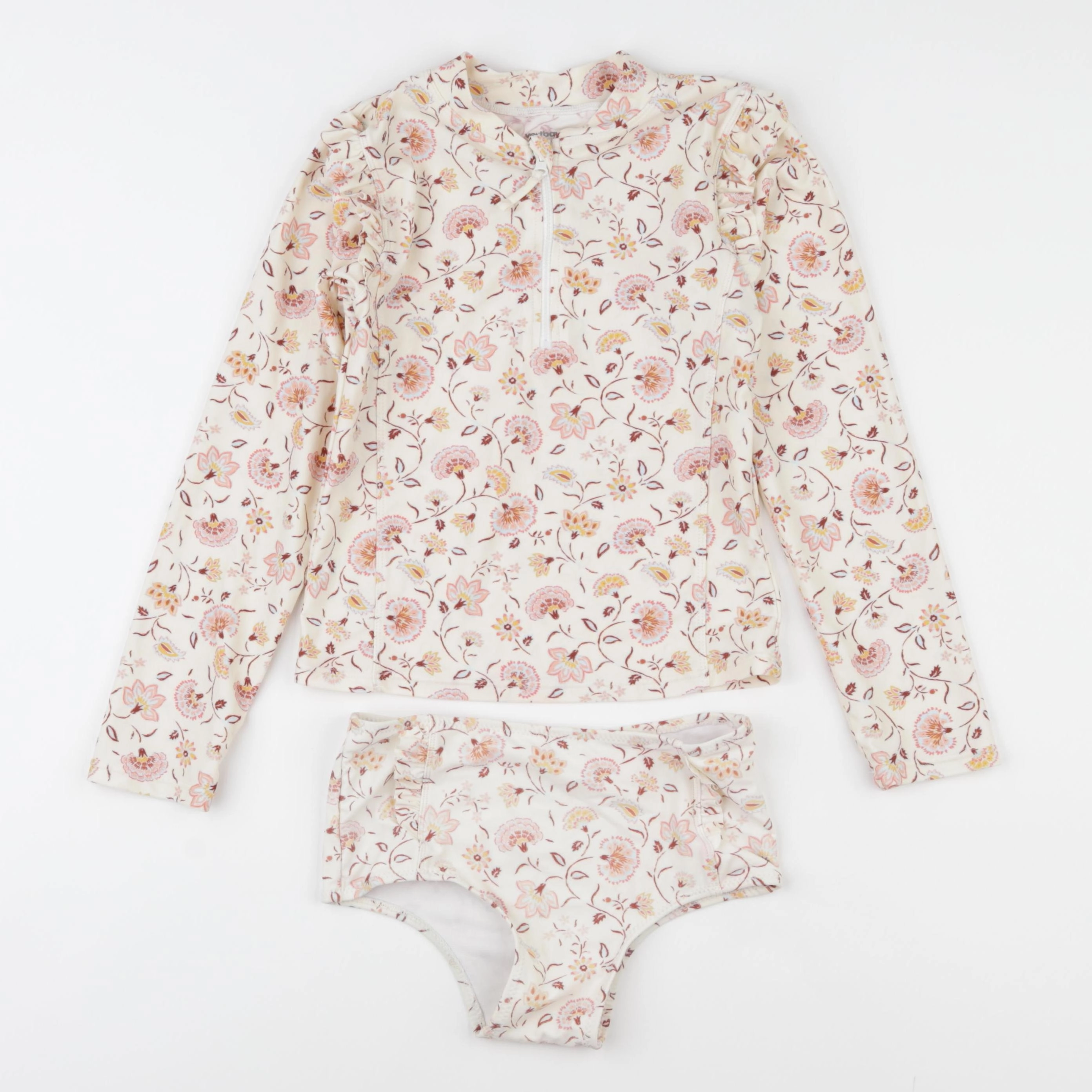 Vertbaudet - maillot de bain beige - 8 ans
