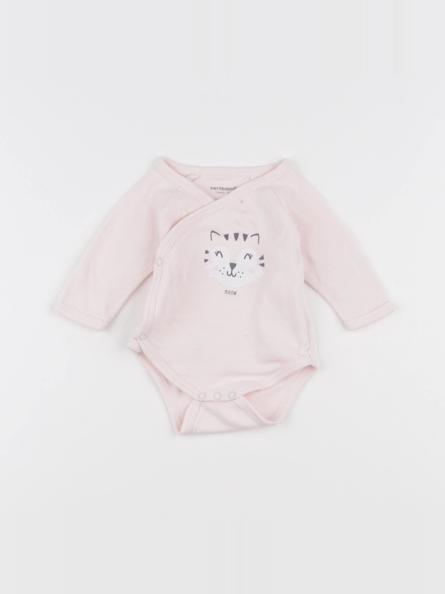 Vertbaudet - body rose - 1 mois