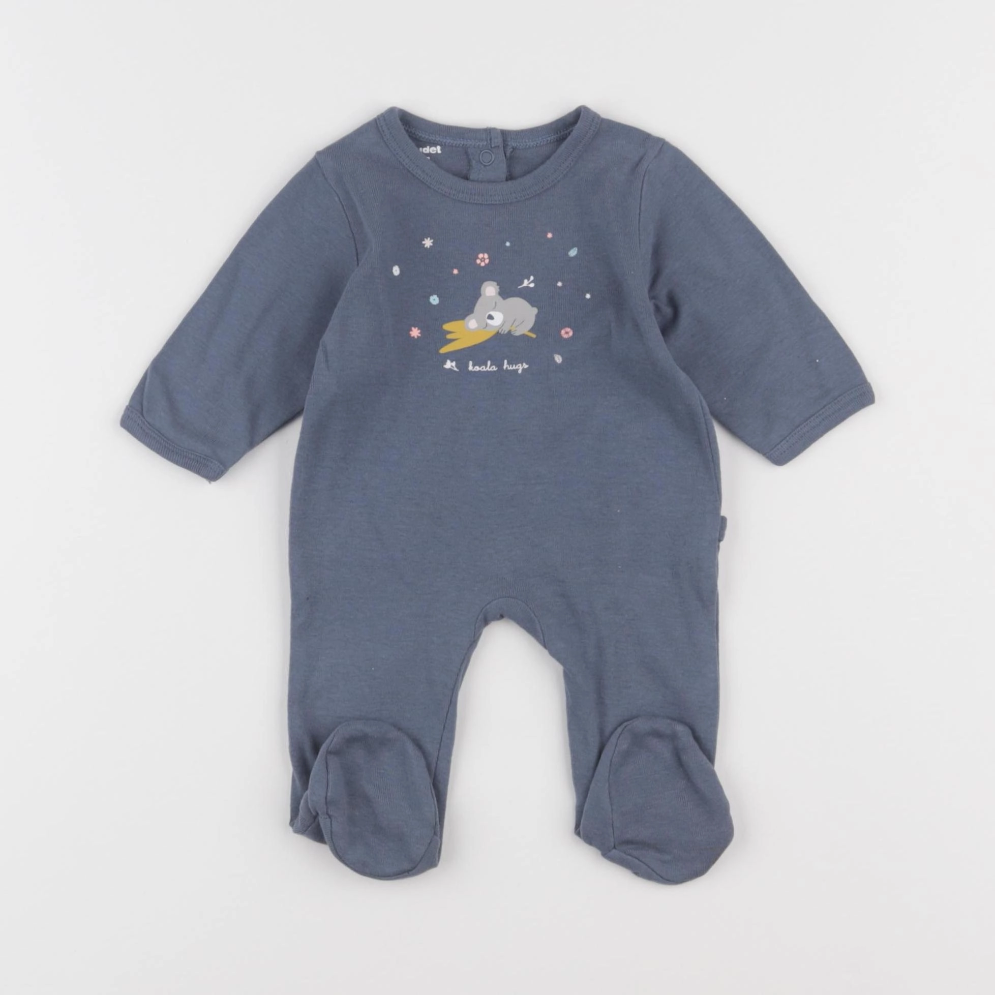 Vertbaudet - pyjama coton bleu - 1 mois