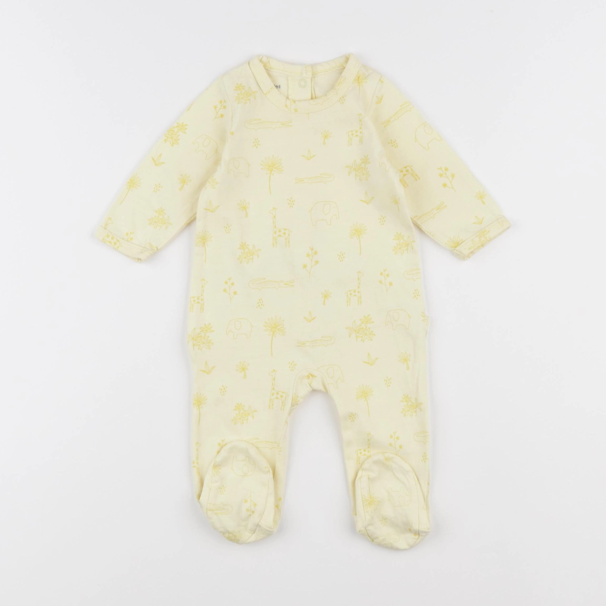 Vertbaudet - pyjama jaune - 3 mois