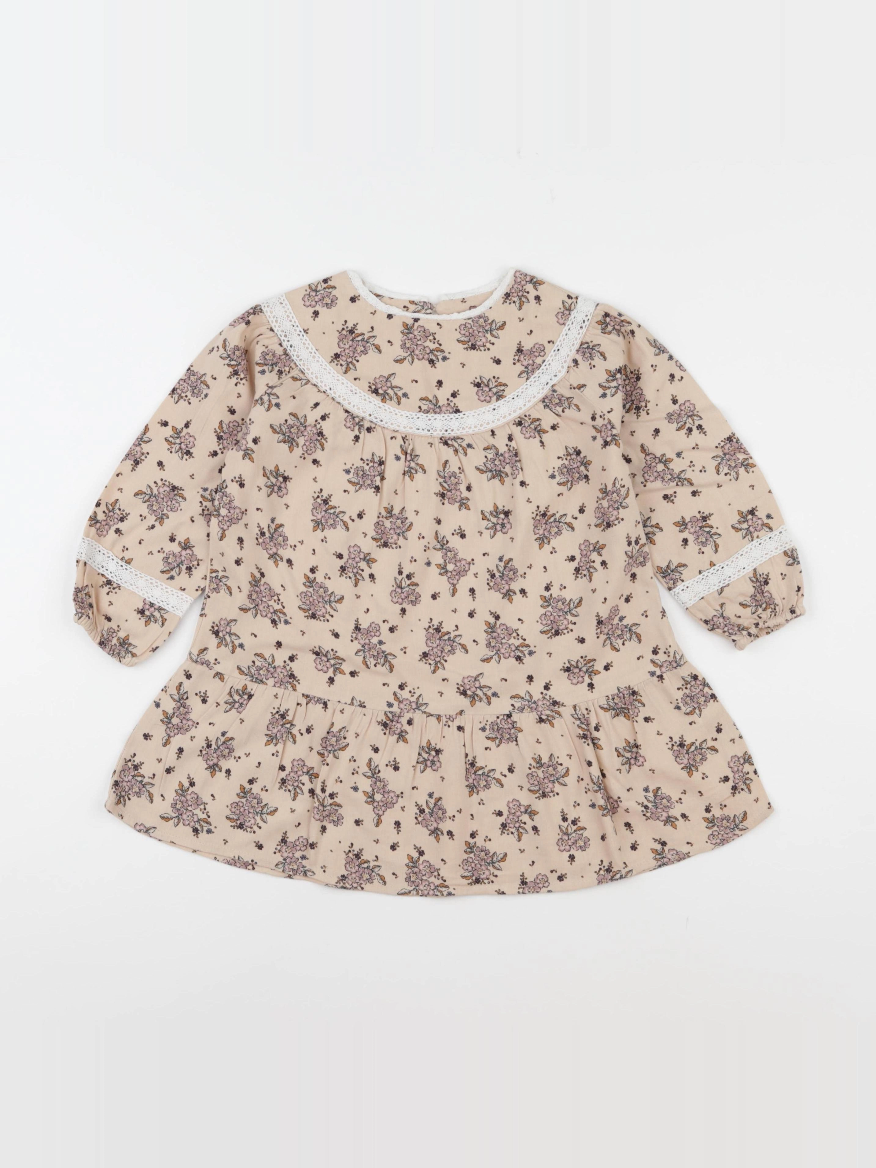 Vertbaudet - robe beige - 3 ans
