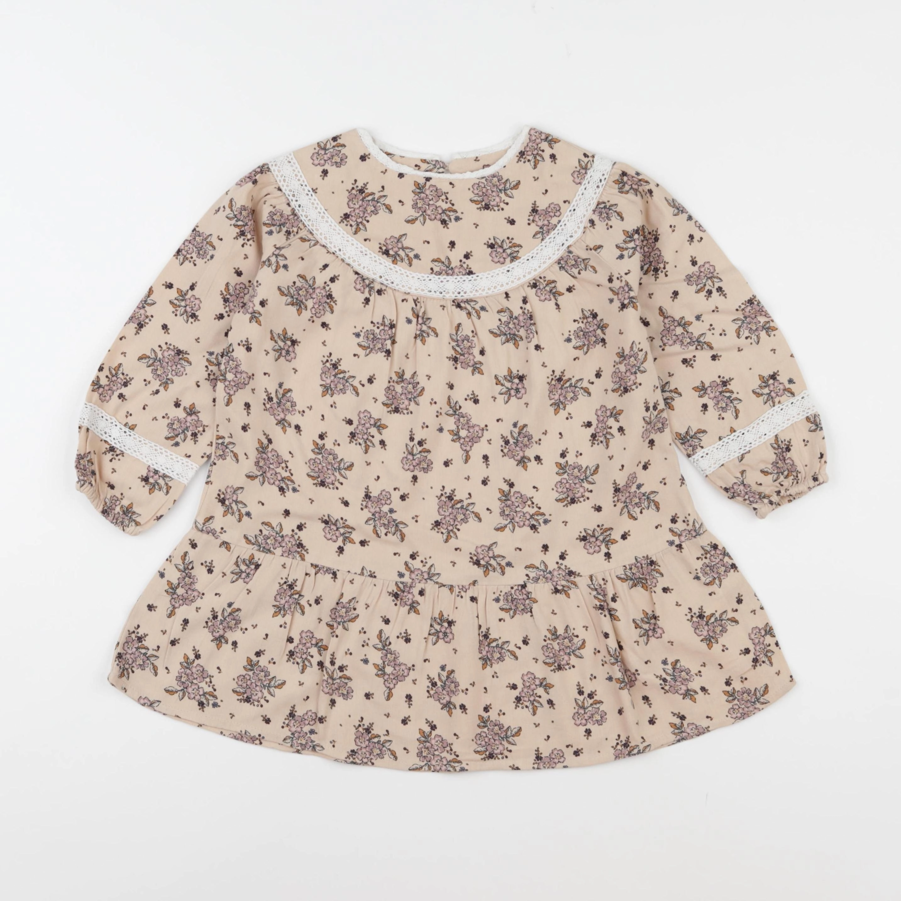 Vertbaudet - robe beige - 3 ans