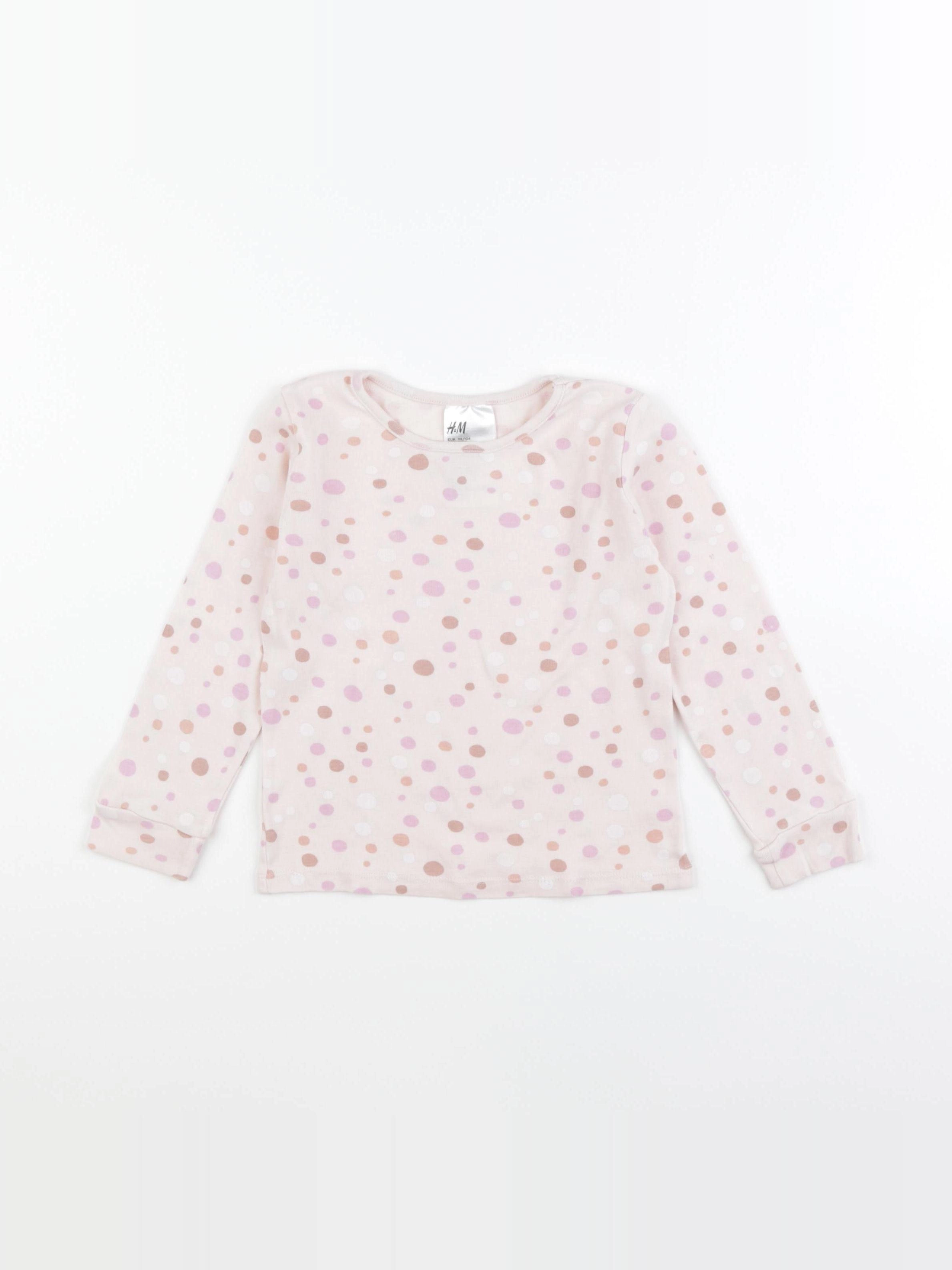 H&M - tee-shirt rose - 3/4 ans