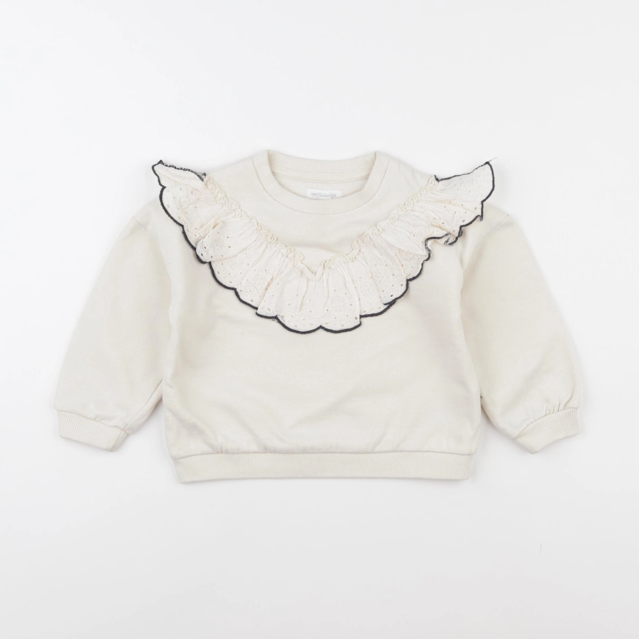 Vertbaudet - sweat beige - 3 ans