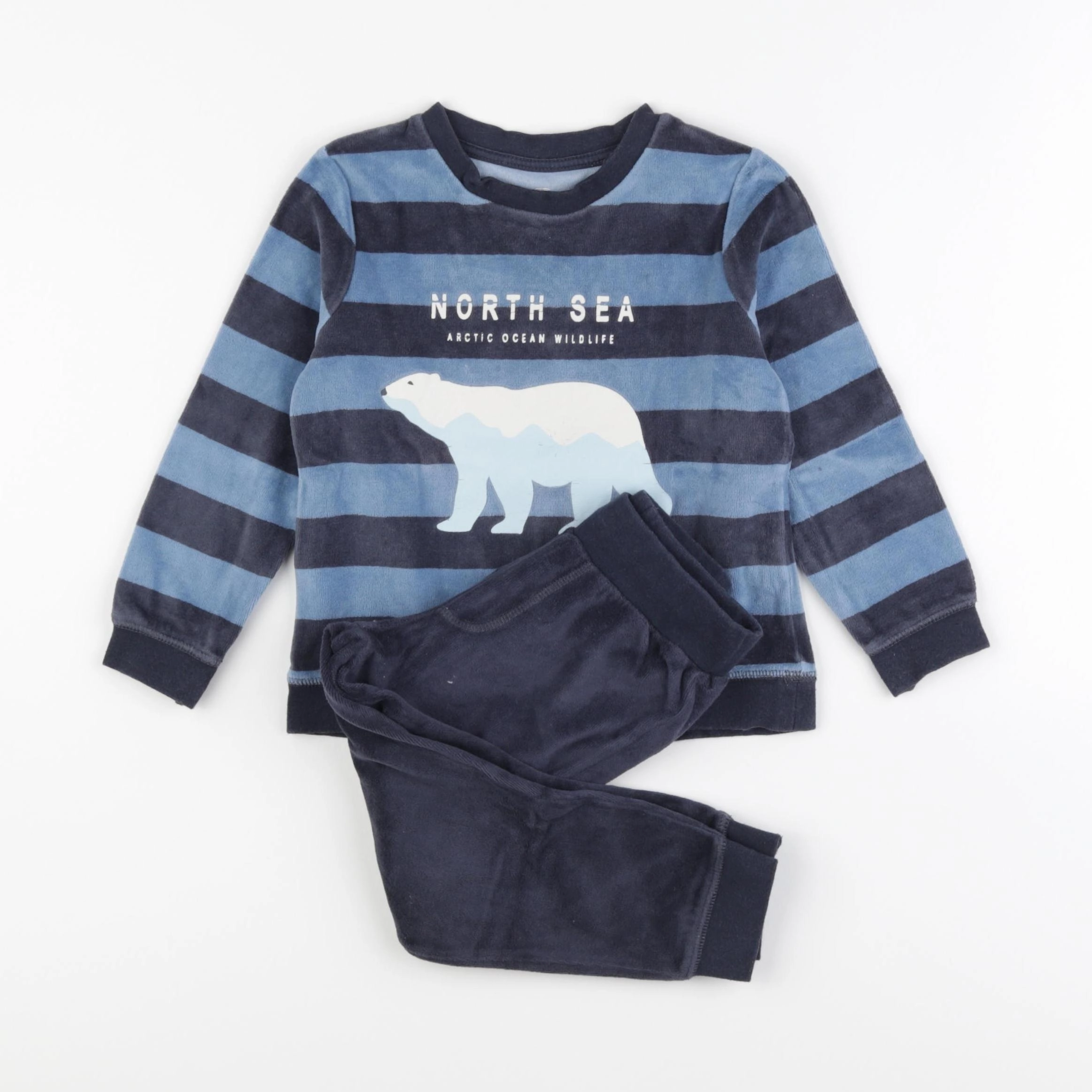La Redoute - pyjama velours bleu - 3 ans