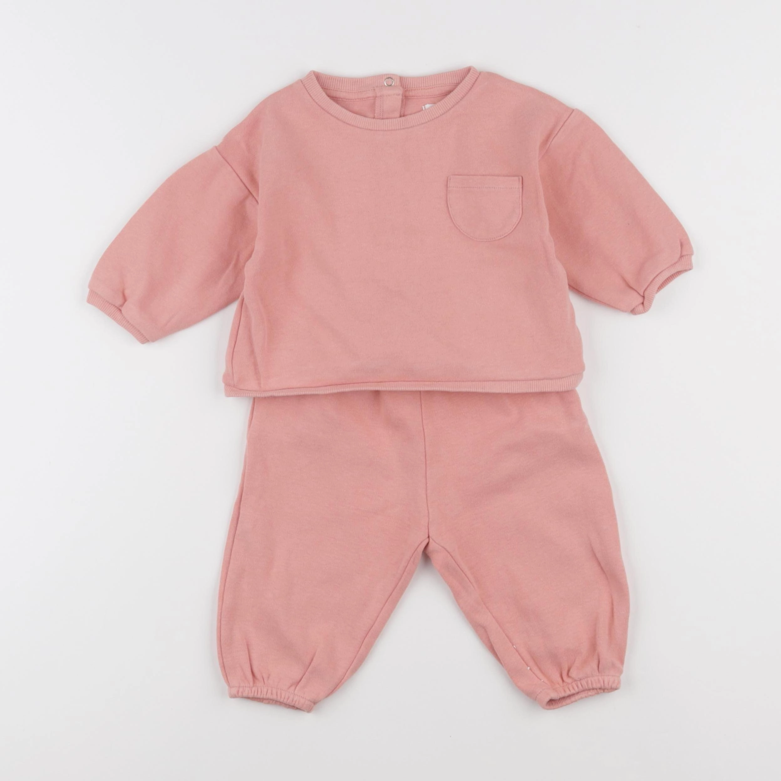 Vertbaudet - ensemble rose - 9 mois