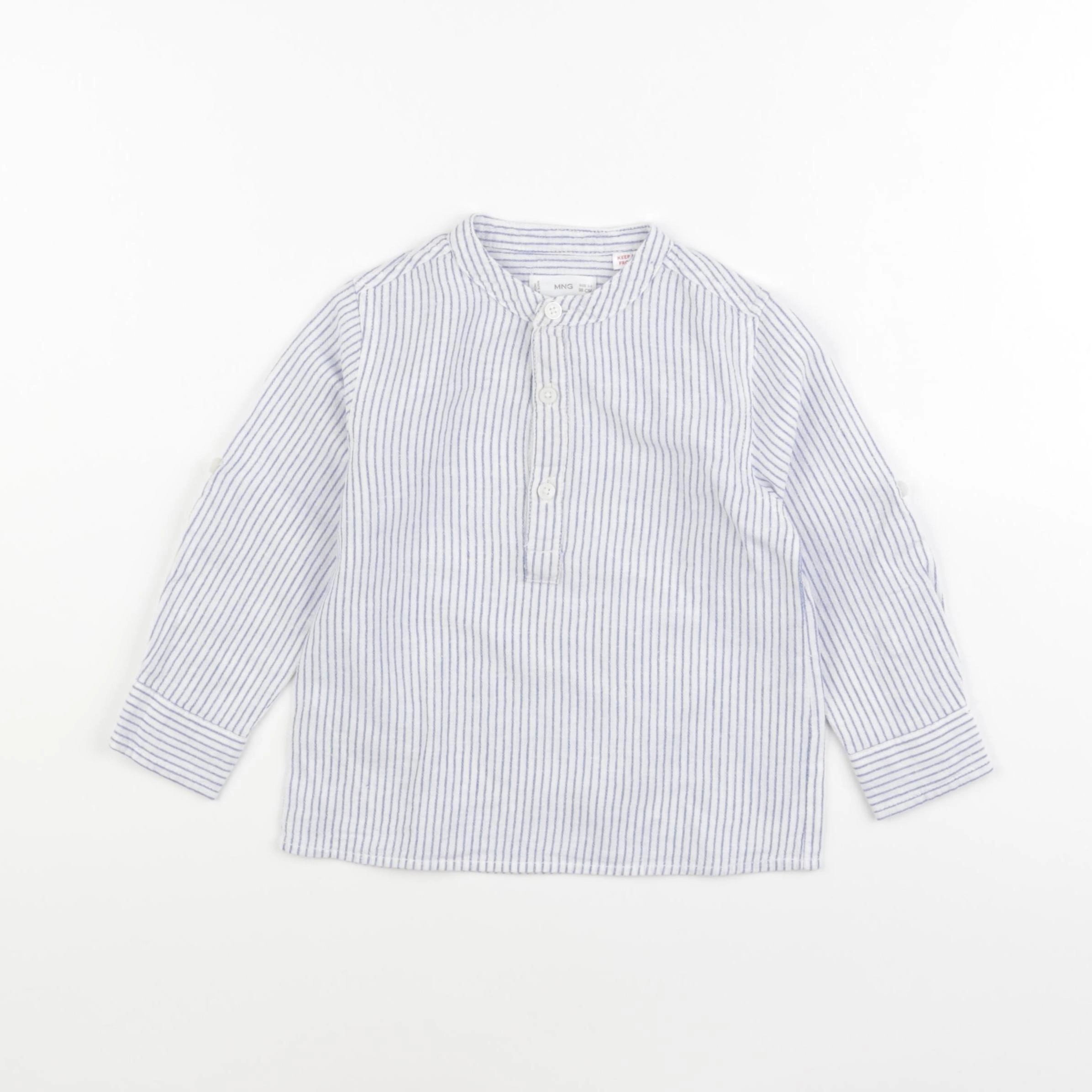 Mango - chemise bleu - 2/3 ans