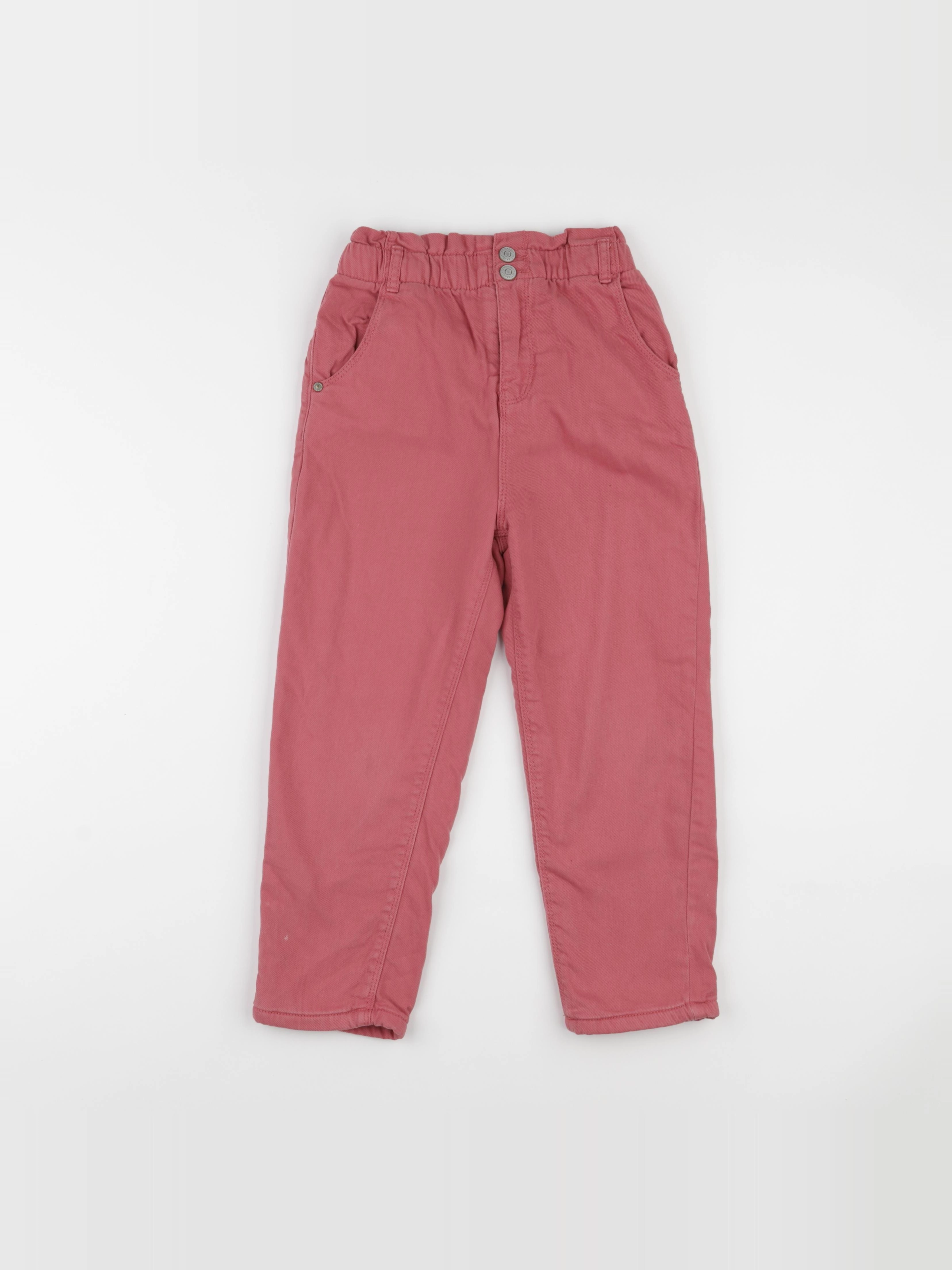 Vertbaudet - pantalon doublé rose - 7 ans
