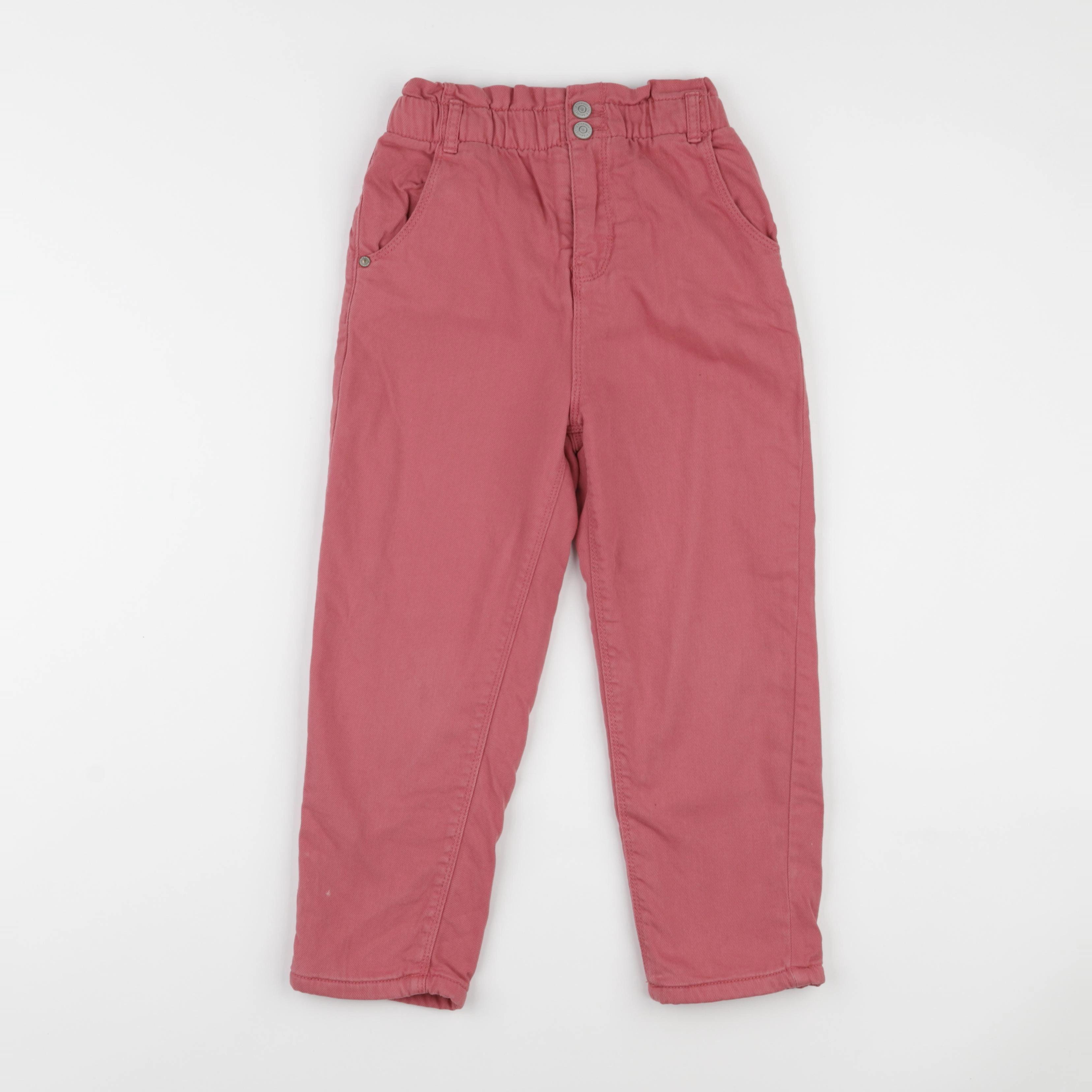 Vertbaudet - pantalon doublé rose - 7 ans